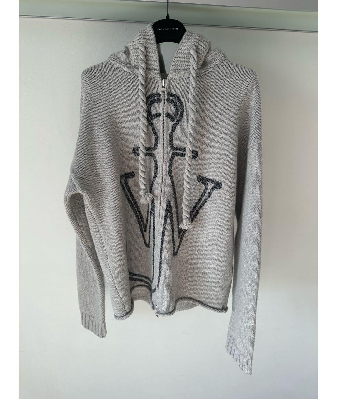 J.W.ANDERSON Серый шерстяной кардиган, фото 3