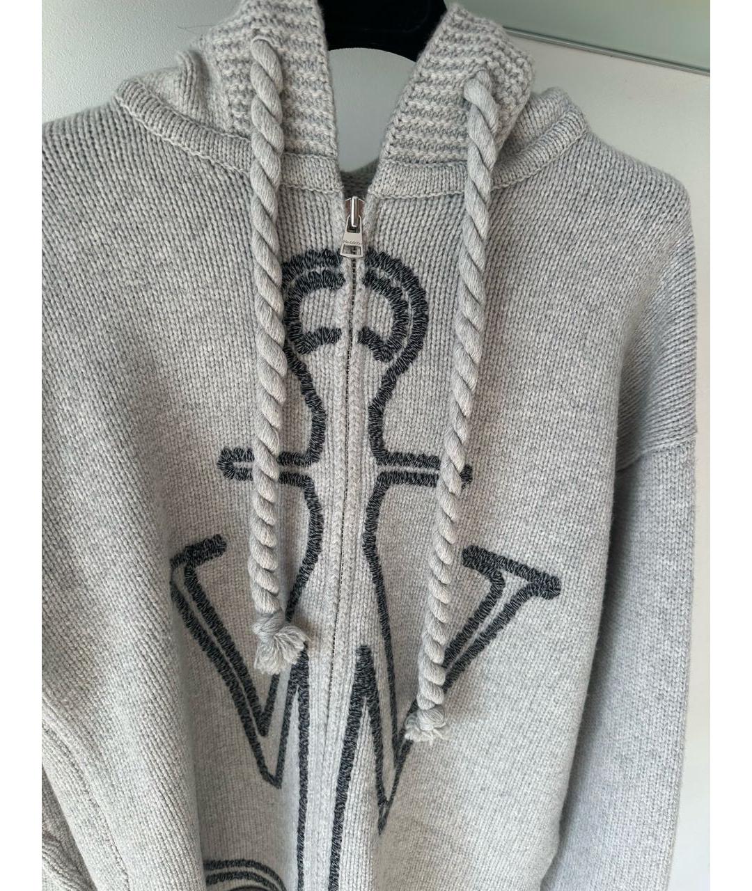 J.W.ANDERSON Серый шерстяной кардиган, фото 8