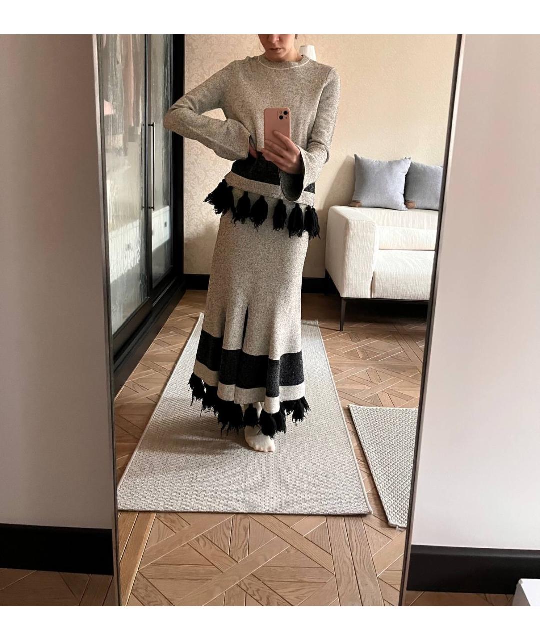 PROENZA SCHOULER Серый шерстяной костюм с юбками, фото 4