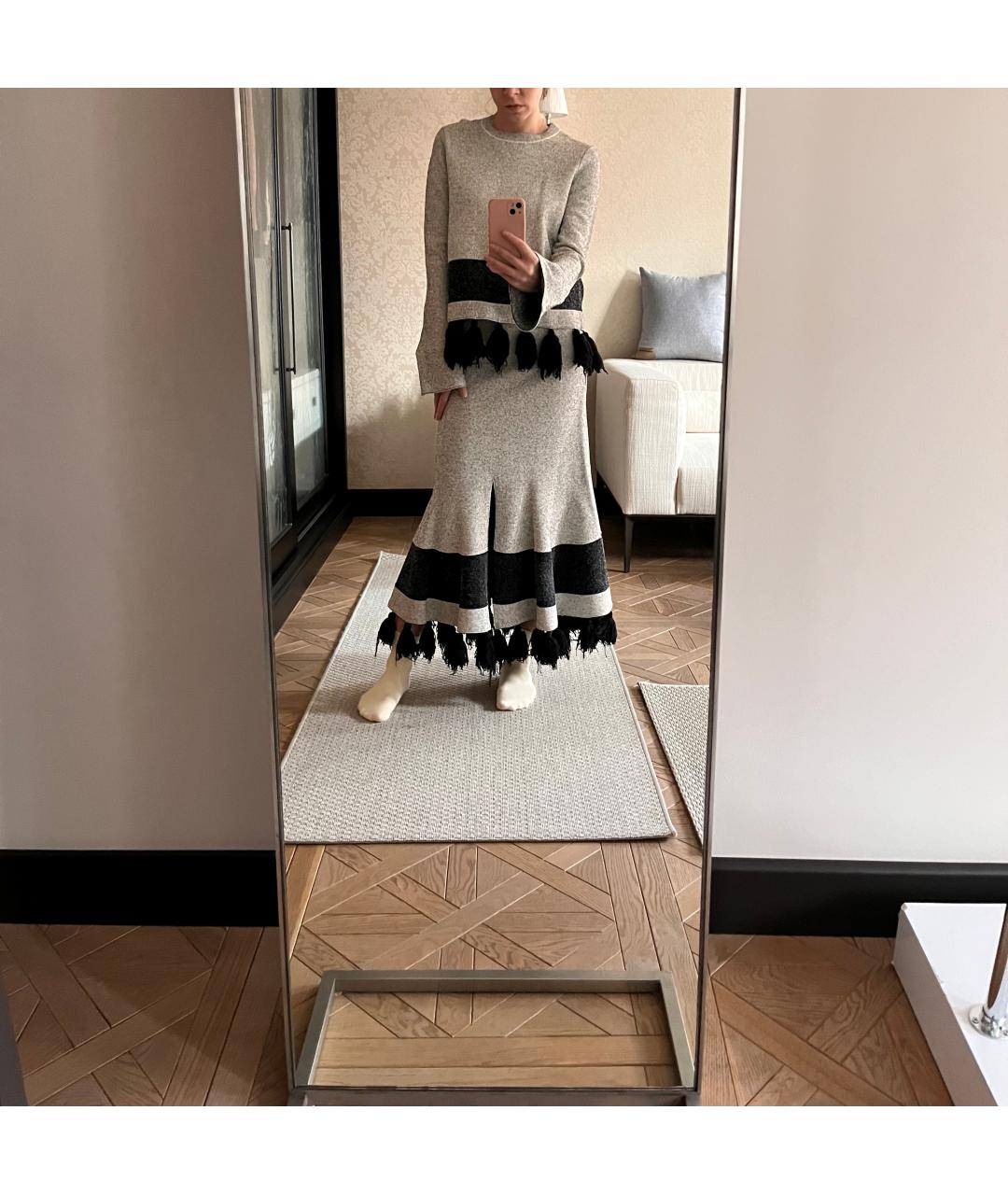 PROENZA SCHOULER Серый шерстяной костюм с юбками, фото 5