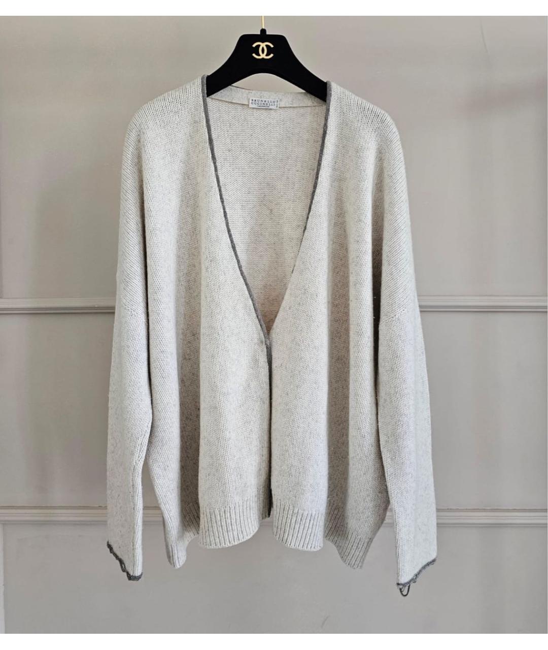 BRUNELLO CUCINELLI Бежевый кардиган, фото 8