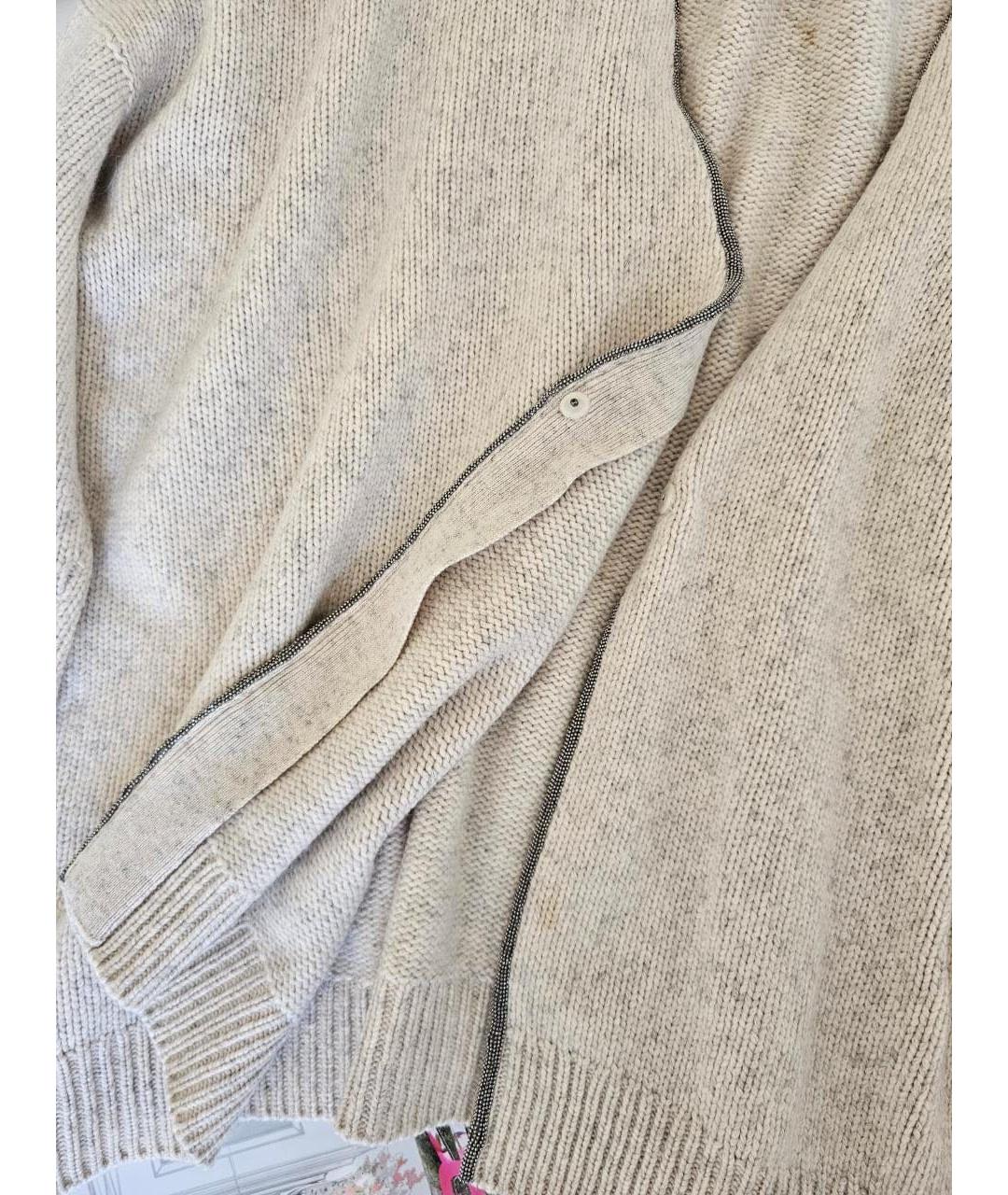 BRUNELLO CUCINELLI Бежевый кардиган, фото 6