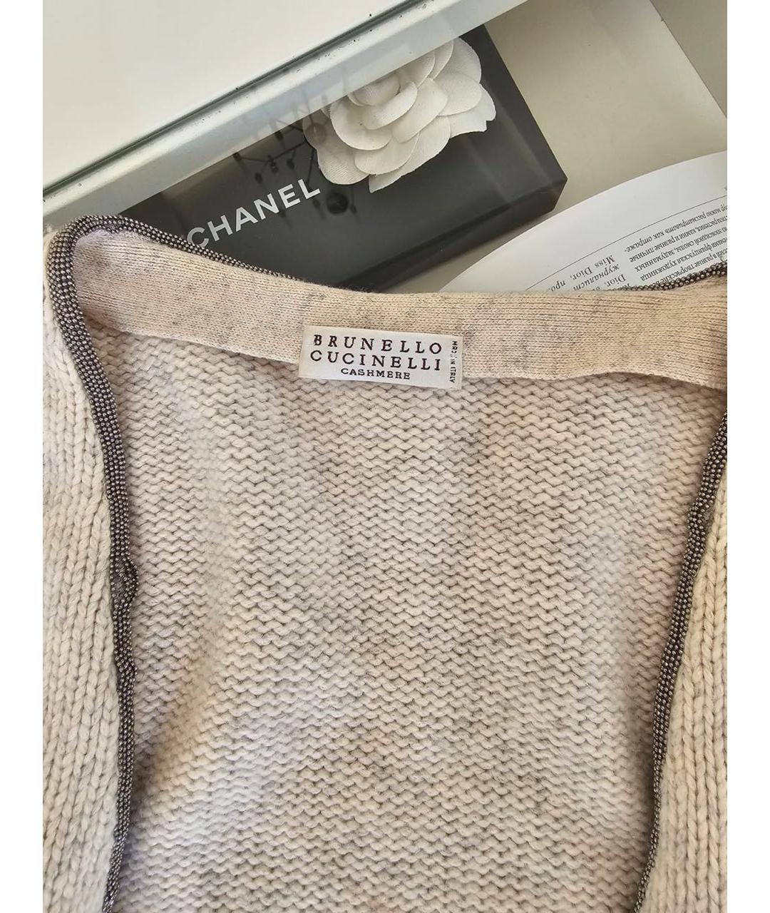 BRUNELLO CUCINELLI Бежевый кардиган, фото 3