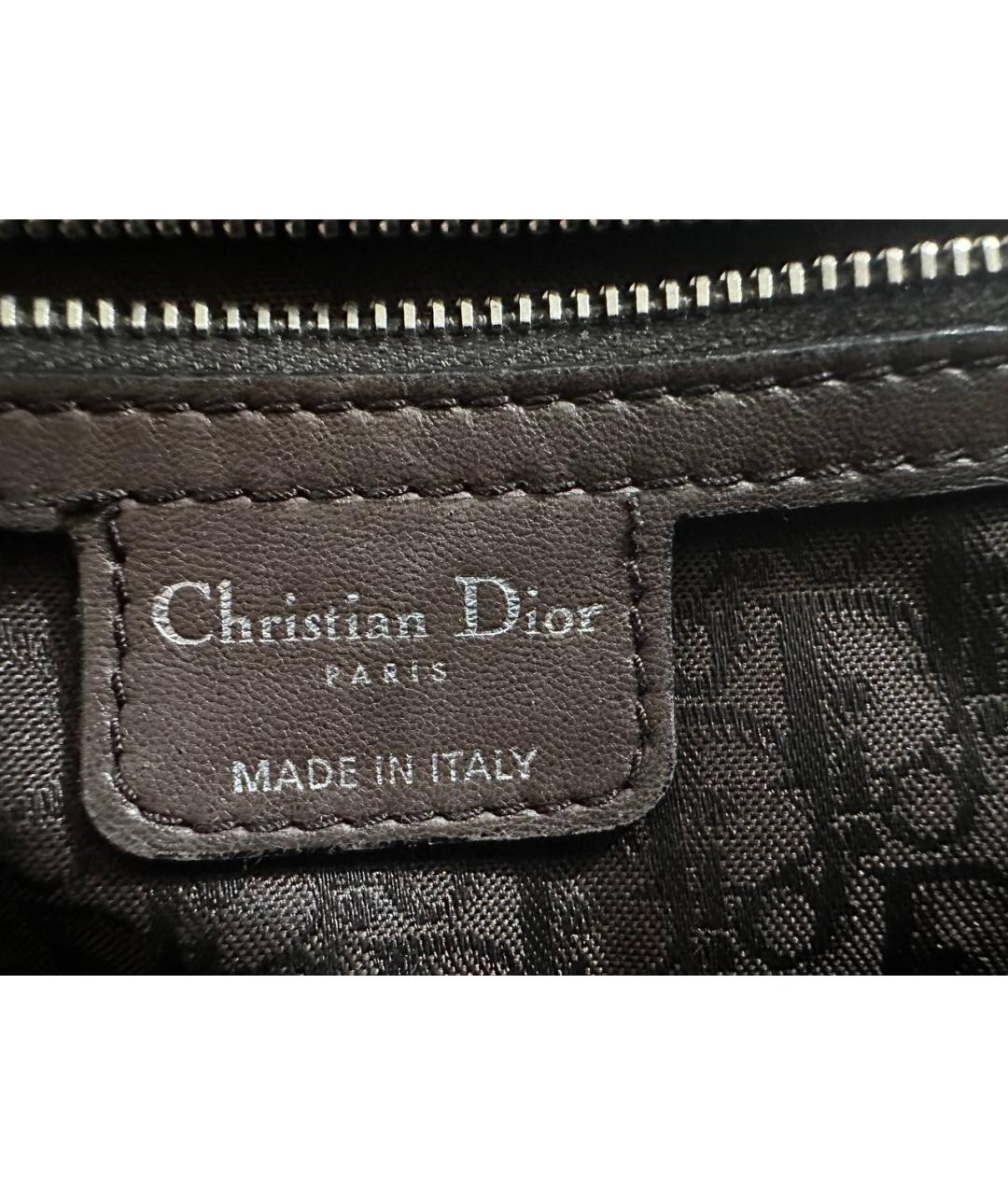 CHRISTIAN DIOR Черная сумка через плечо из лакированной кожи, фото 6