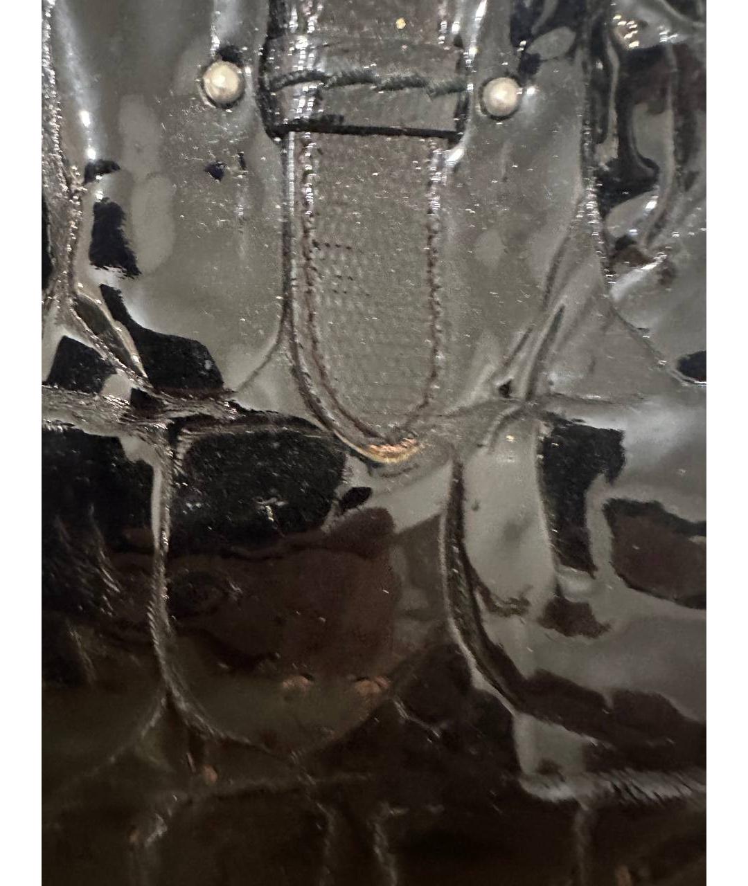 CHRISTIAN DIOR Черная сумка через плечо из лакированной кожи, фото 8