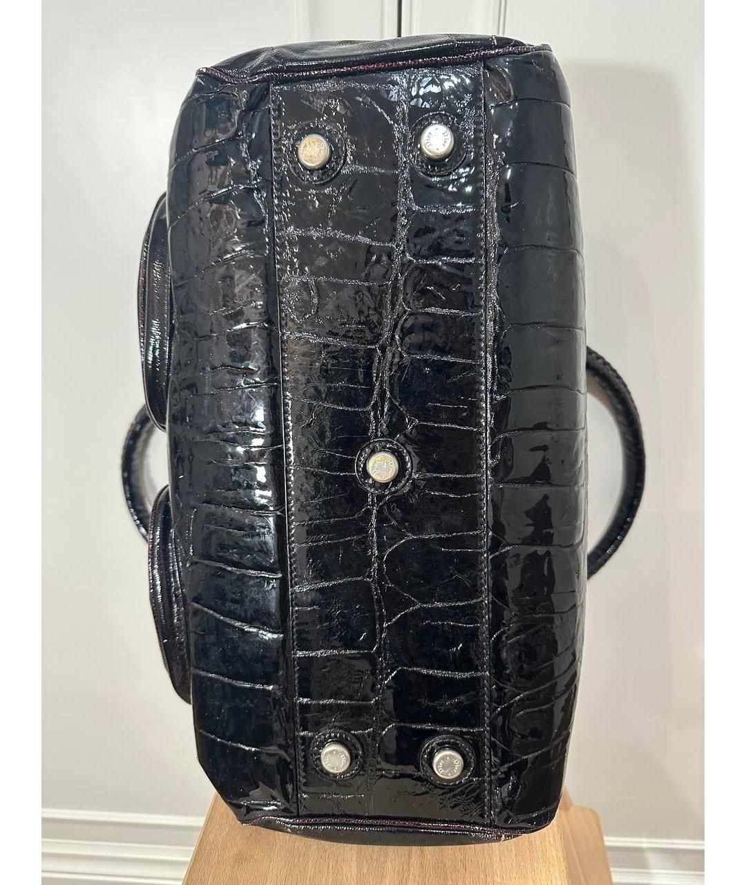 CHRISTIAN DIOR Черная сумка через плечо из лакированной кожи, фото 5
