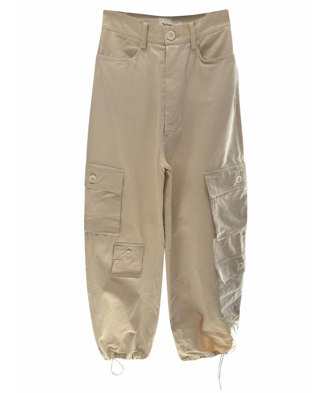 THE FRANKIE SHOP Бежевые хлопковые брюки широкие, фото 1
