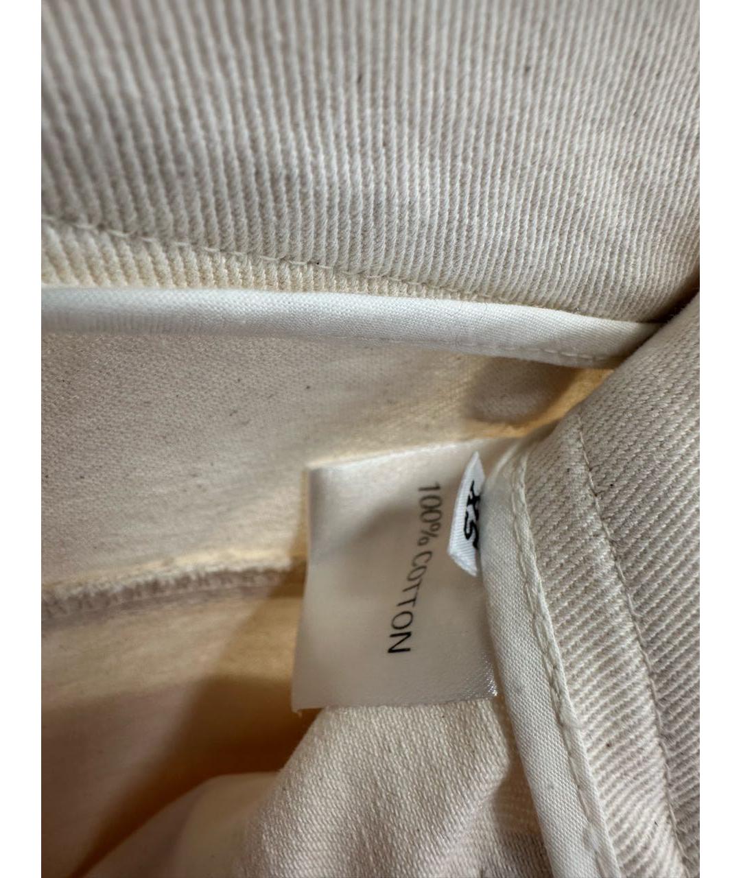 THE FRANKIE SHOP Бежевые хлопковые брюки широкие, фото 5