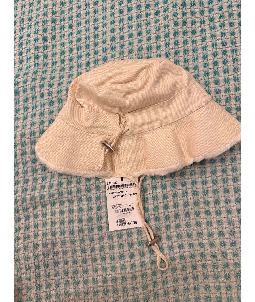 JACQUEMUS Бежевая хлопковая панама, фото 6