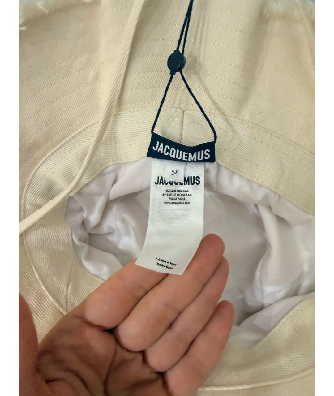 JACQUEMUS Бежевая хлопковая панама, фото 5