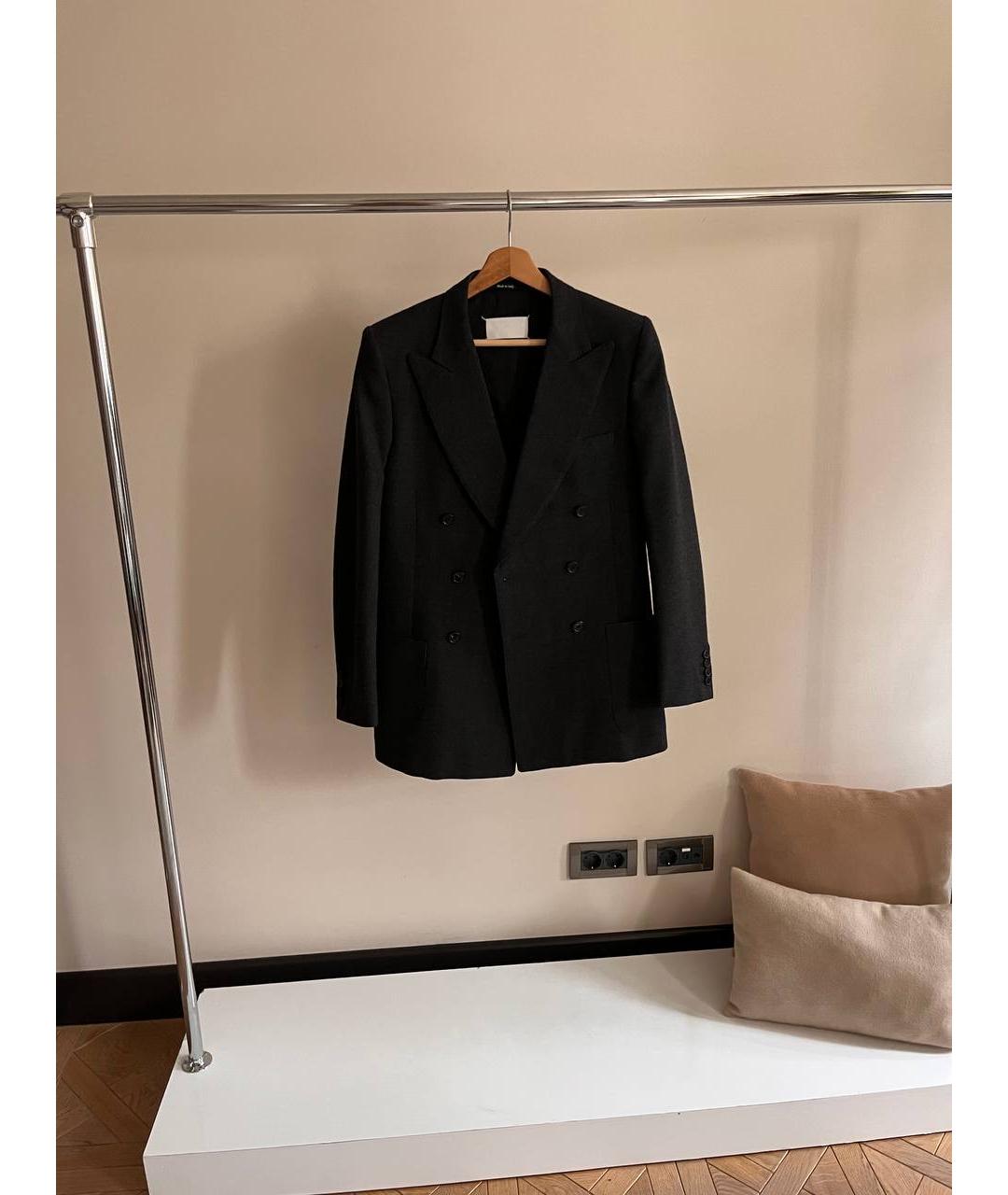 MAISON MARGIELA Антрацитовый шерстяной жакет/пиджак, фото 5