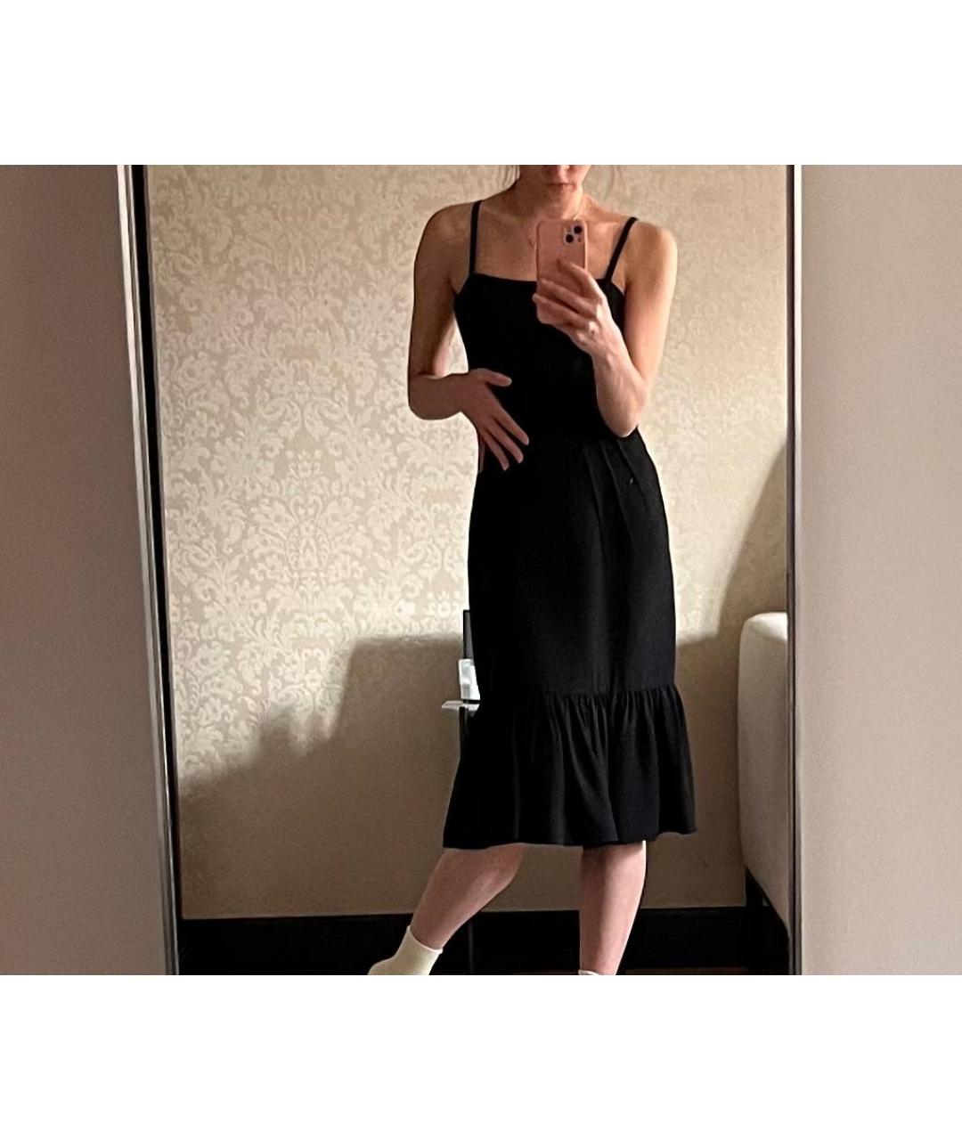 PRADA Черное вискозное повседневное платье, фото 4