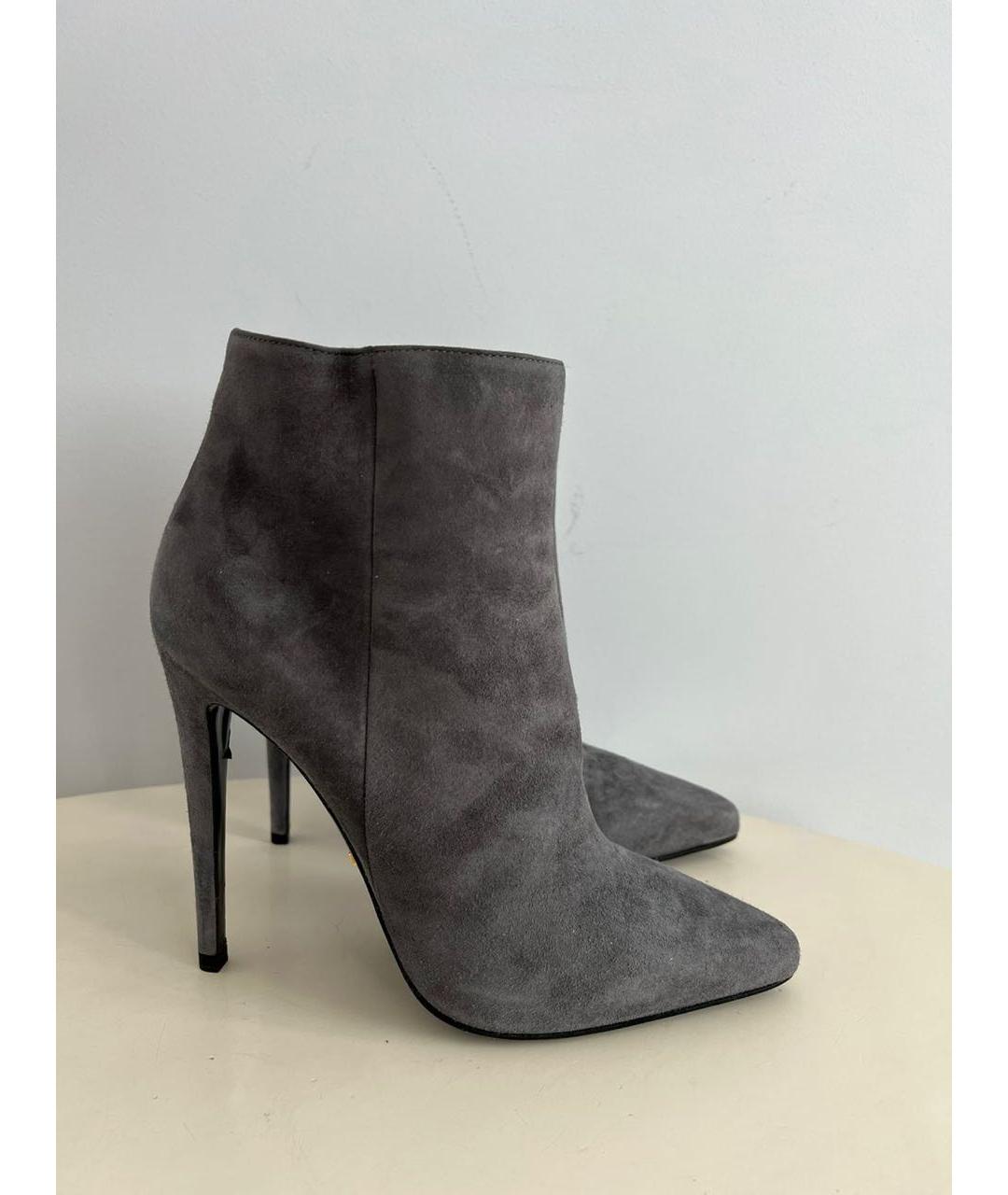 PRADA Серые замшевые ботильоны, фото 7
