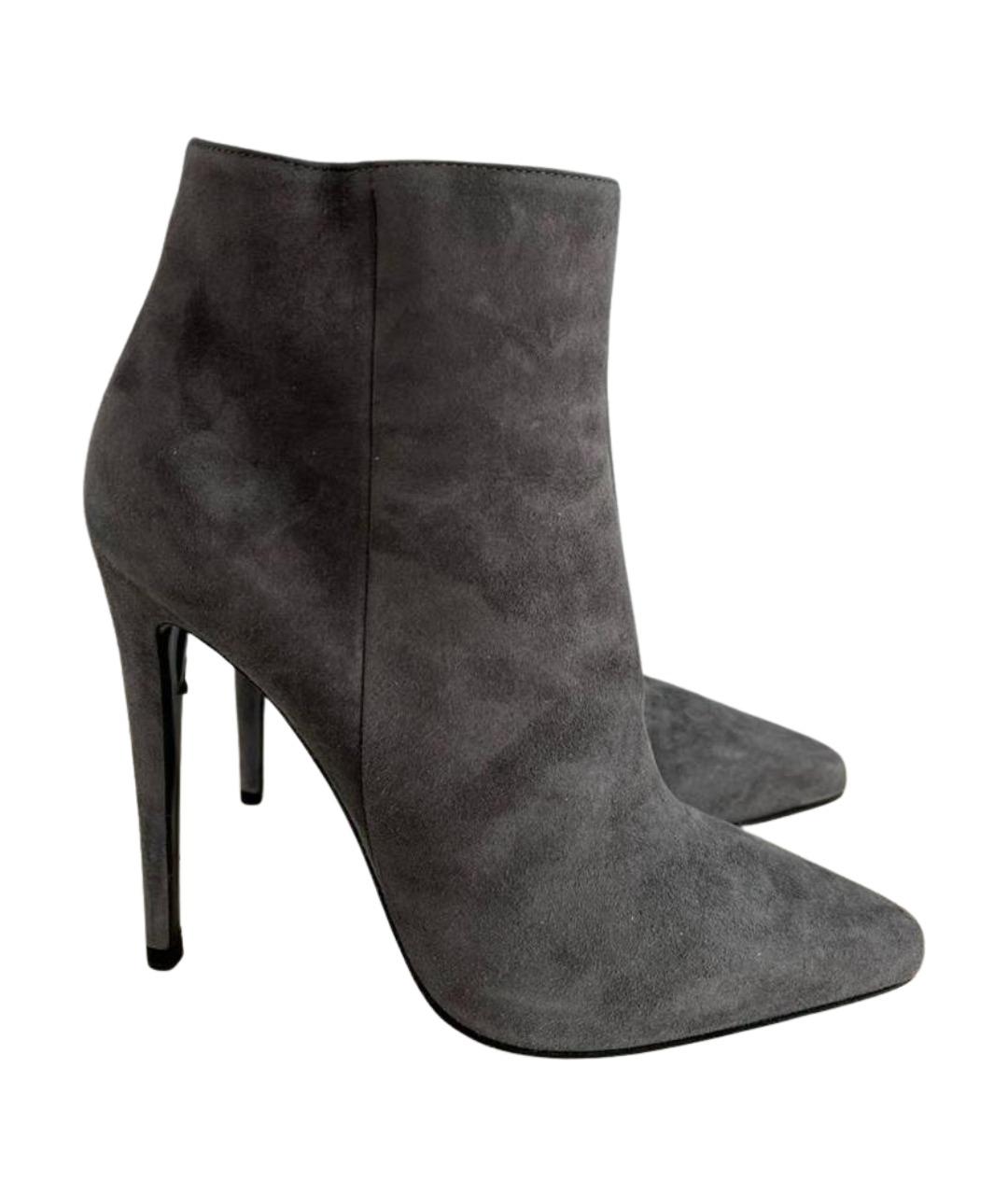 PRADA Серые замшевые ботильоны, фото 1