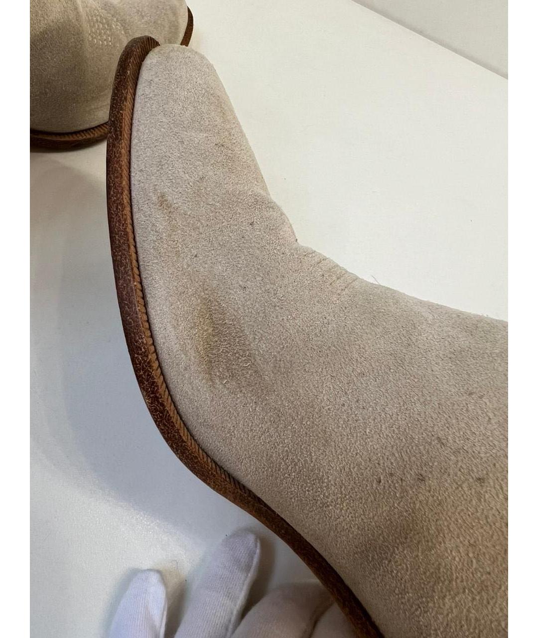 BROGGI Бежевые замшевые ботинки, фото 8