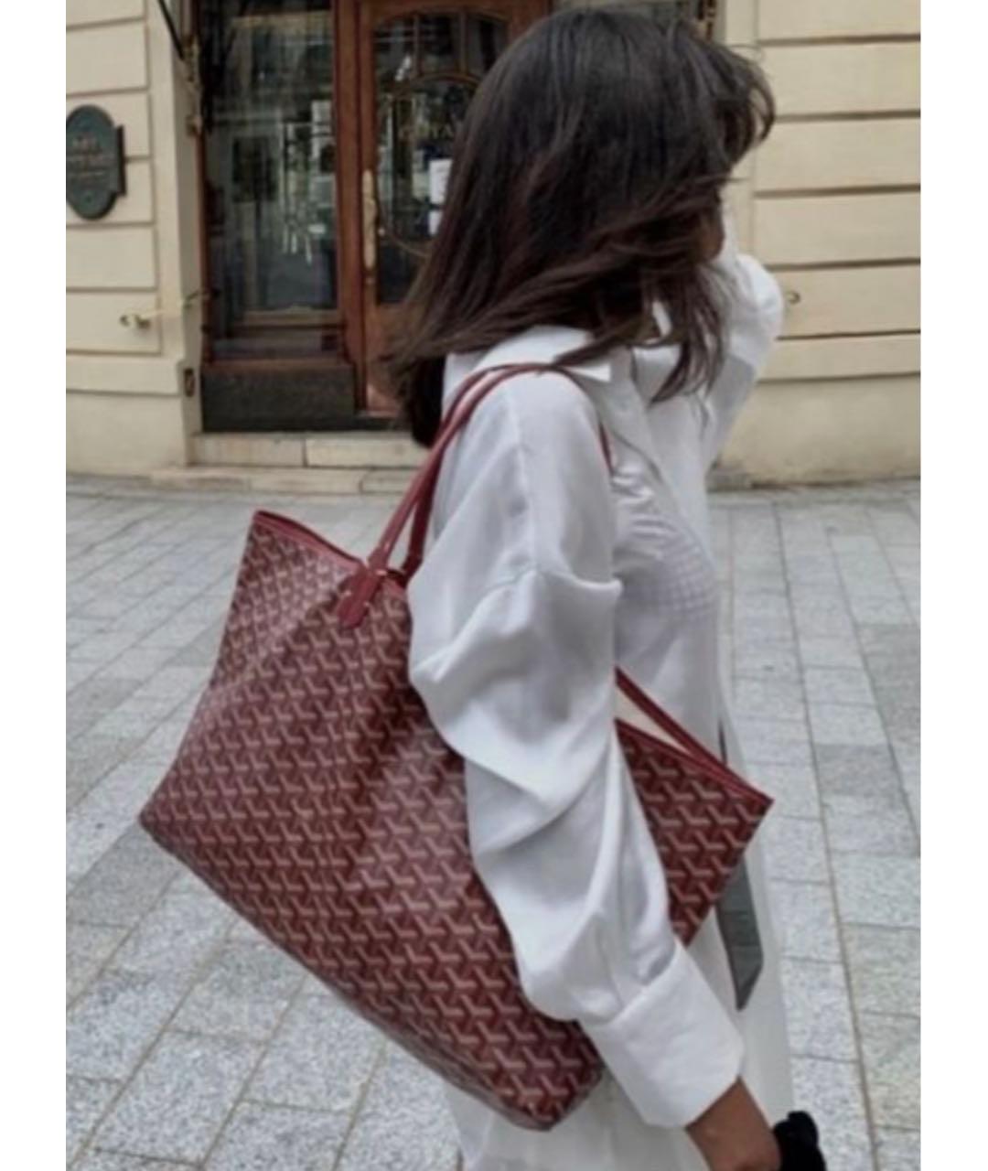 GOYARD Бордовая сумка тоут, фото 2