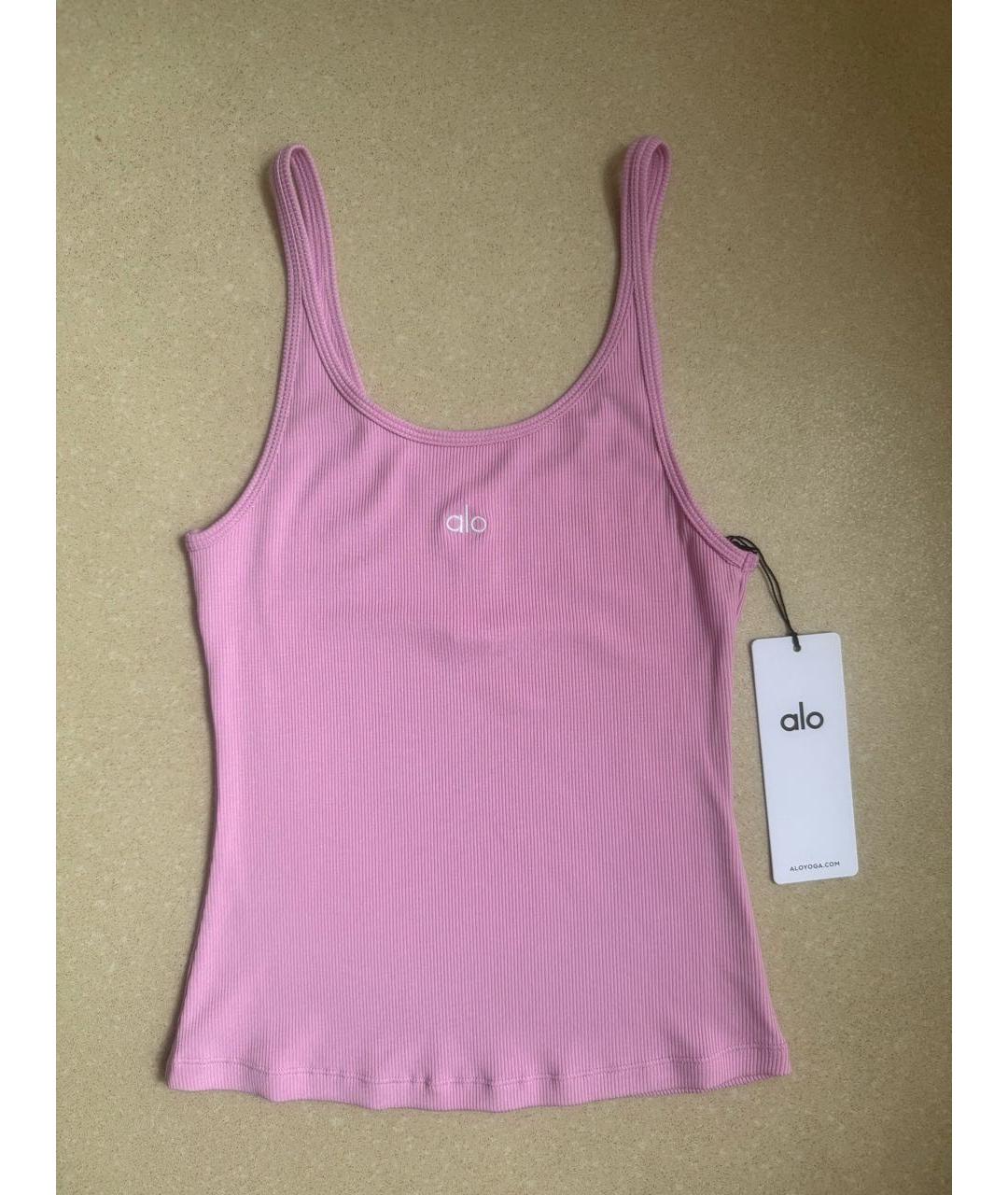 ALO YOGA Розовая майка, фото 4
