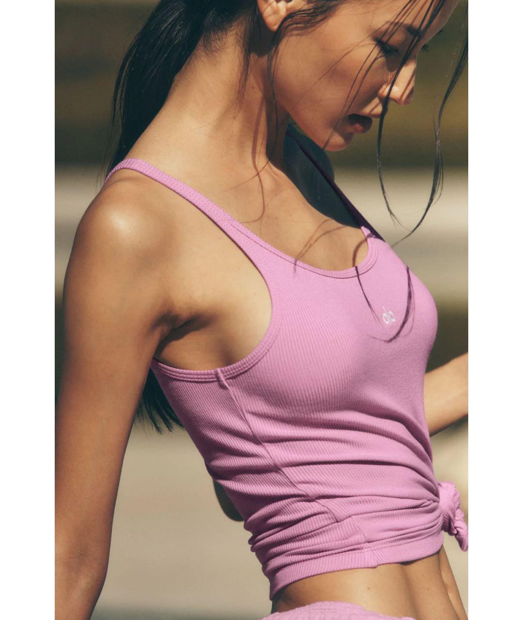ALO YOGA Розовая майка, фото 2
