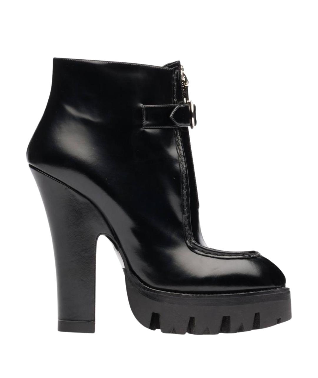 PRADA Черные ботильоны из лакированной кожи, фото 5
