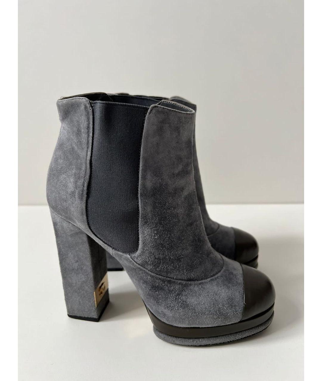CHANEL Серые ботильоны, фото 8