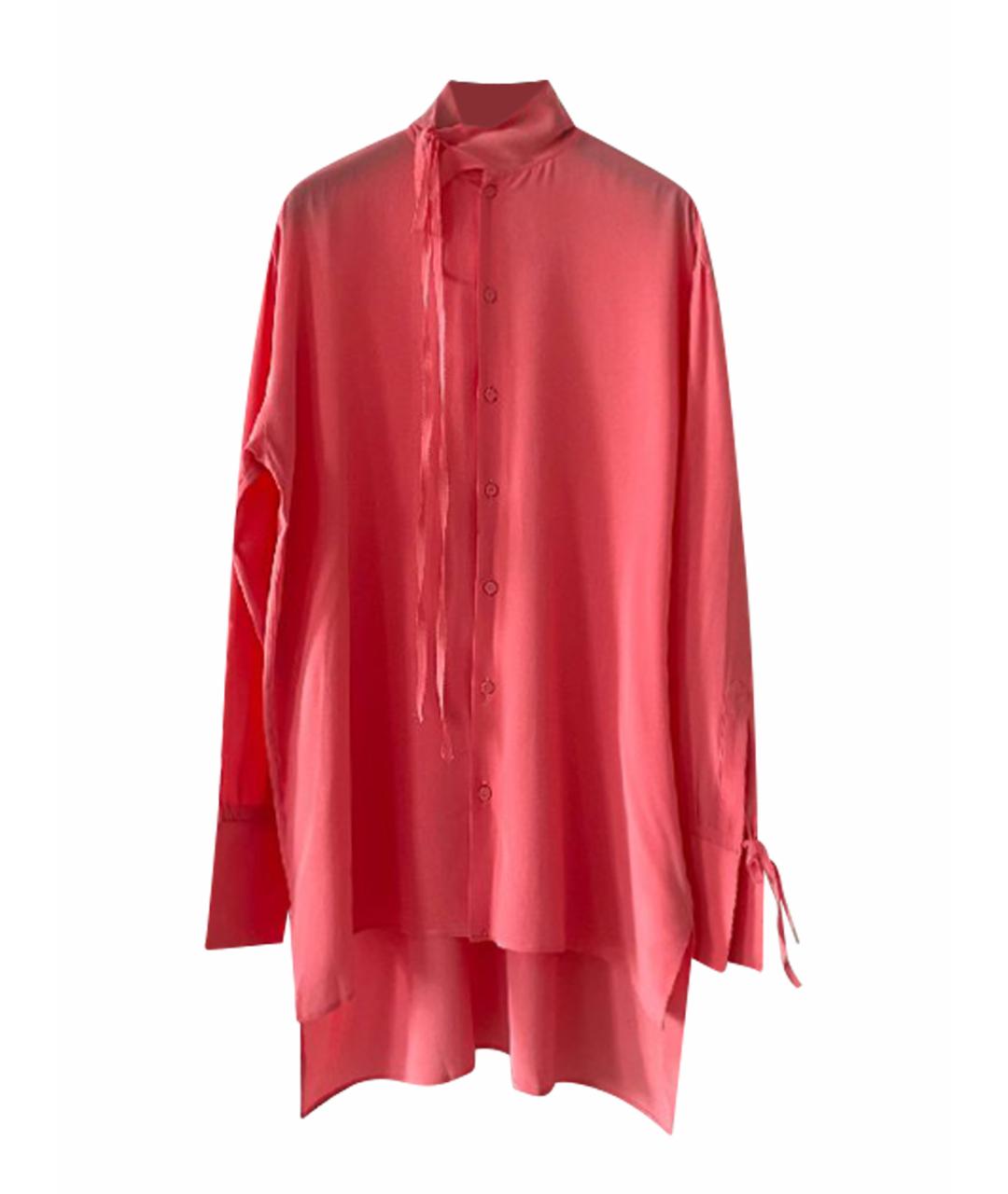 VALENTINO Коралловая шелковая рубашка, фото 1