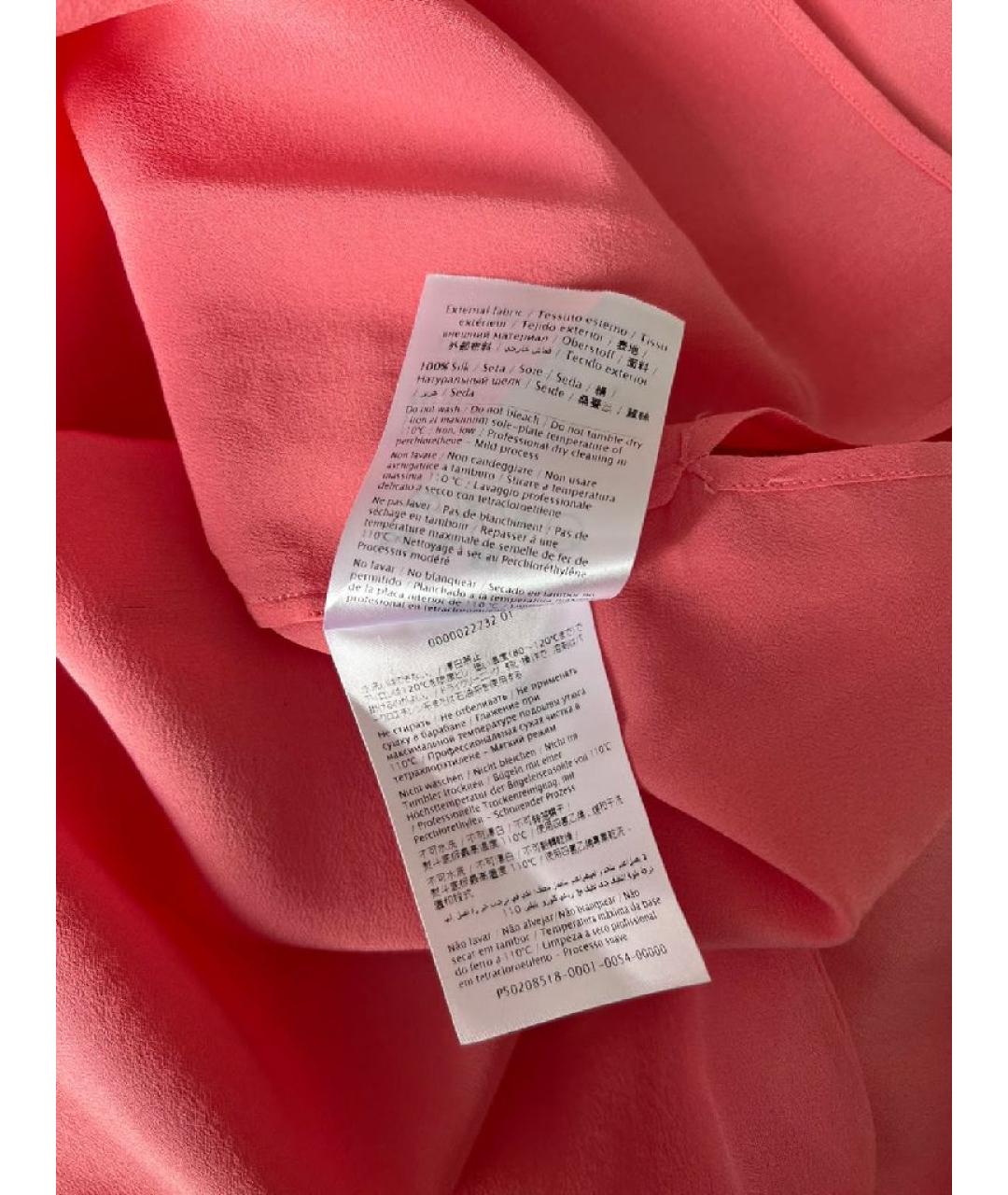 VALENTINO Коралловая шелковая рубашка, фото 6