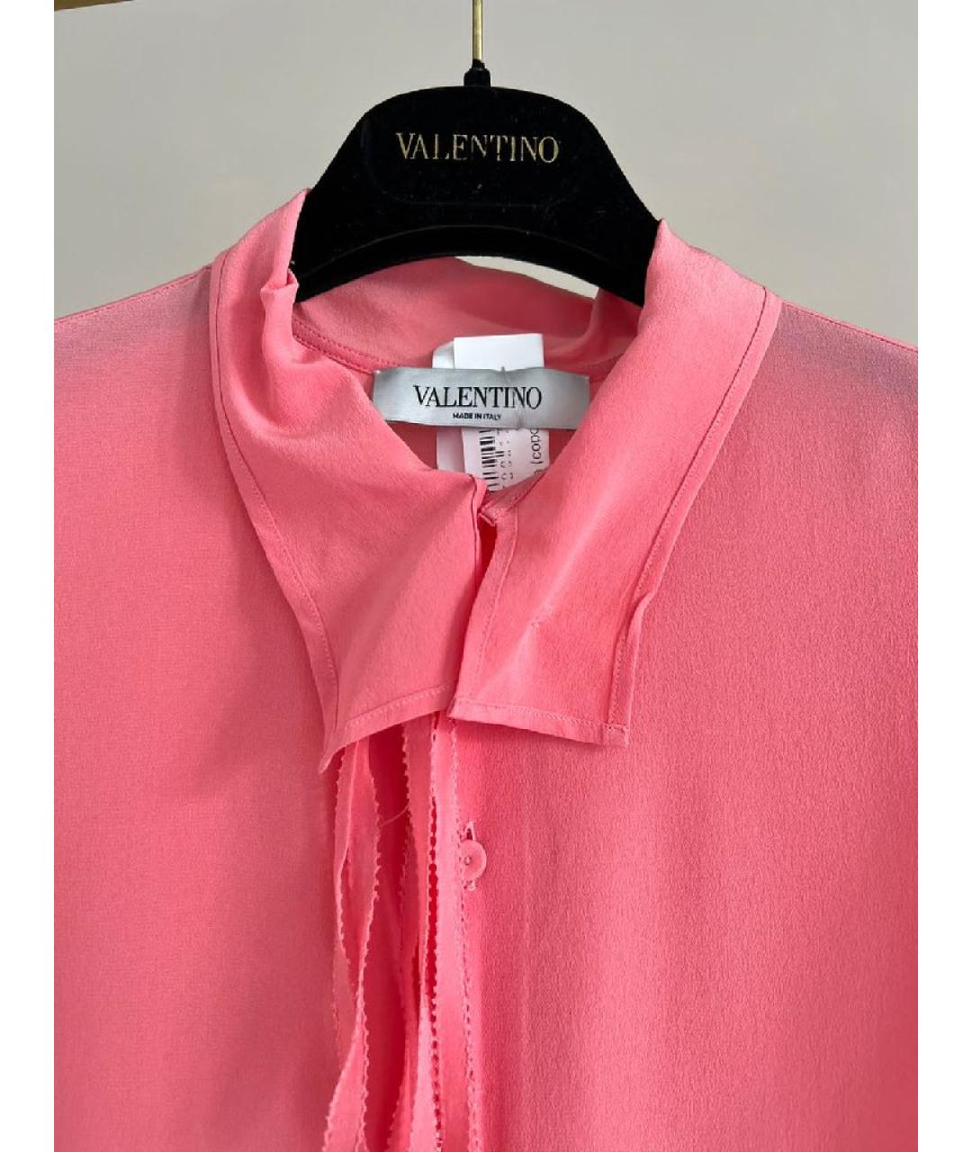 VALENTINO Коралловая шелковая рубашка, фото 3