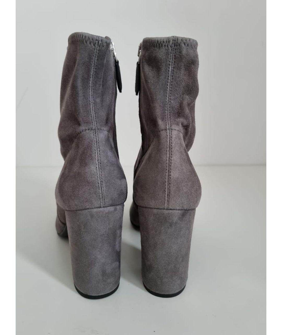 PRADA Антрацитовые замшевые ботильоны, фото 2