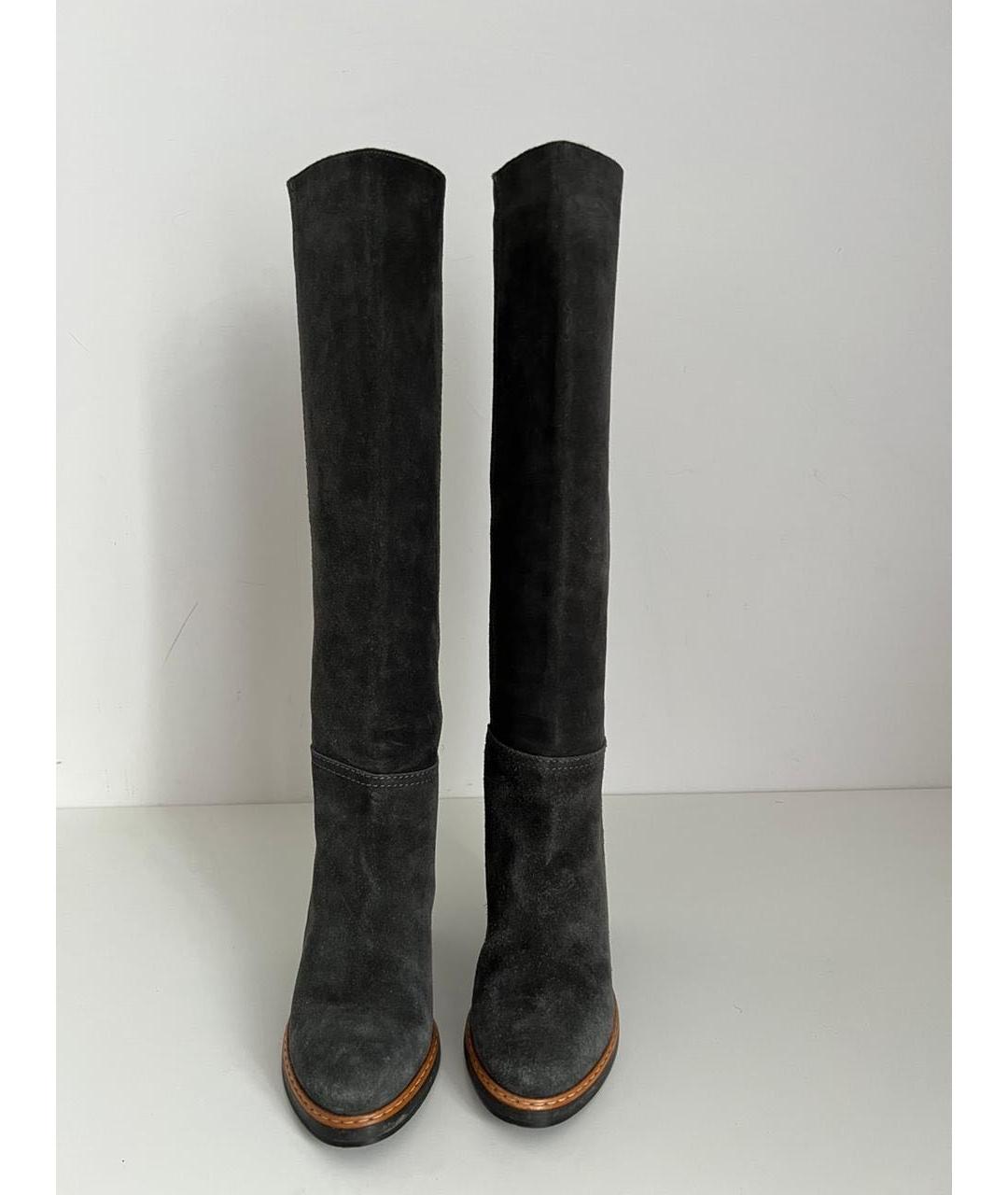 JIL SANDER Антрацитовые полусапоги, фото 2