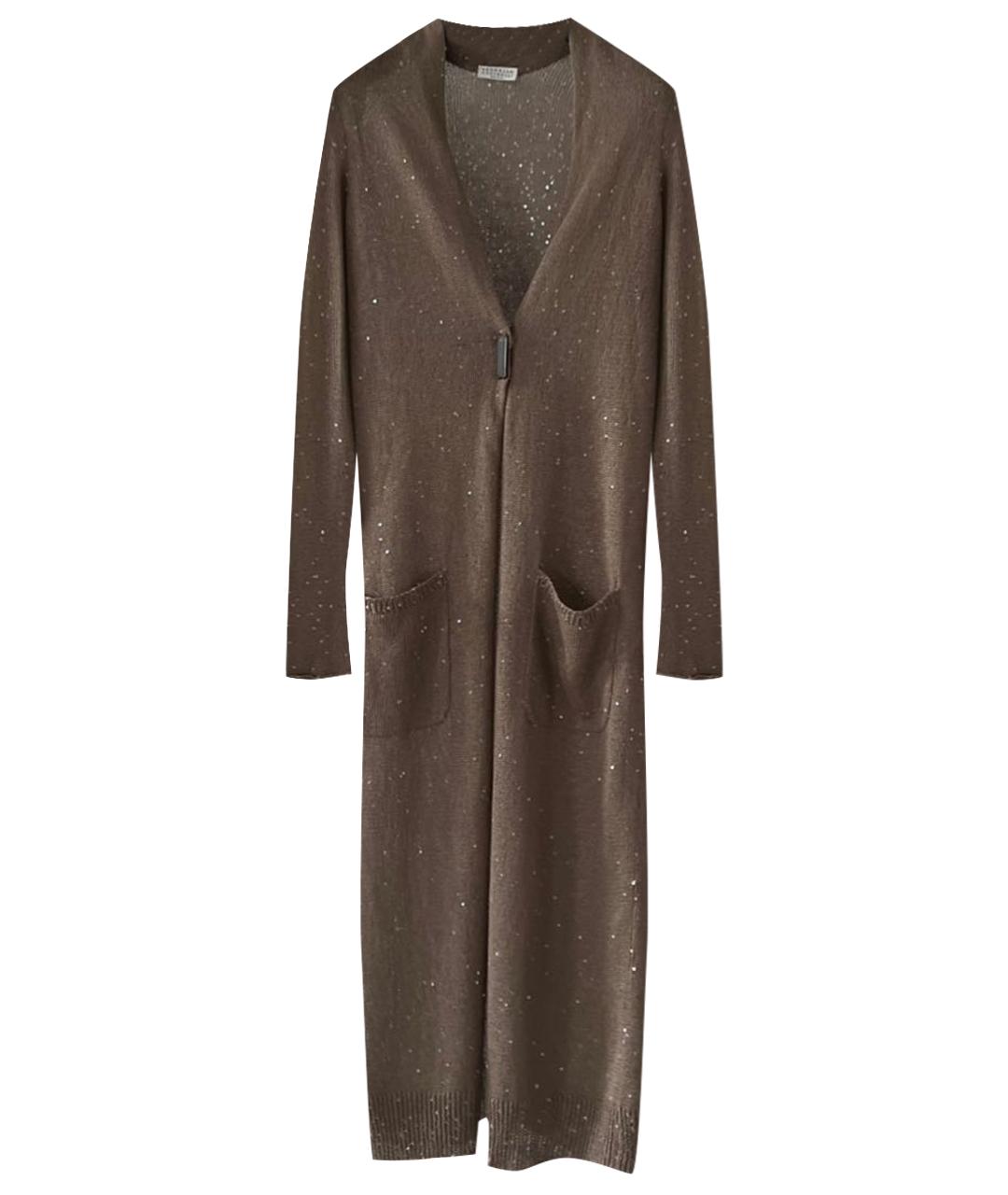 BRUNELLO CUCINELLI Коричневый кардиган, фото 1