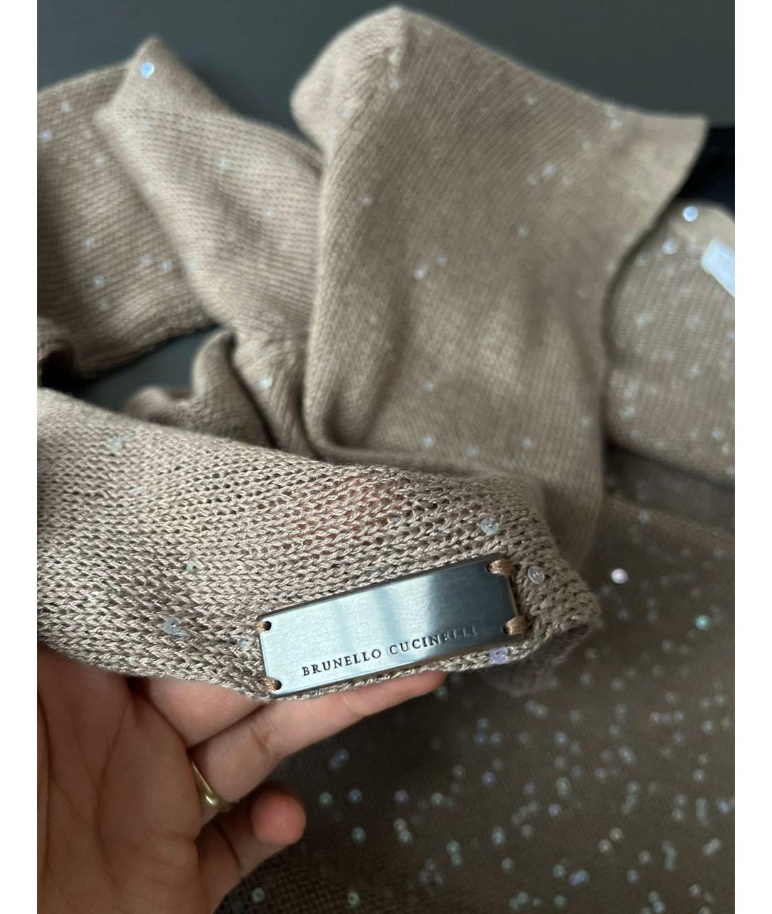 BRUNELLO CUCINELLI Коричневый кардиган, фото 7