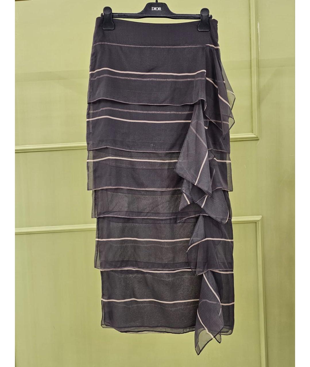 BRUNELLO CUCINELLI Серая юбка макси, фото 9