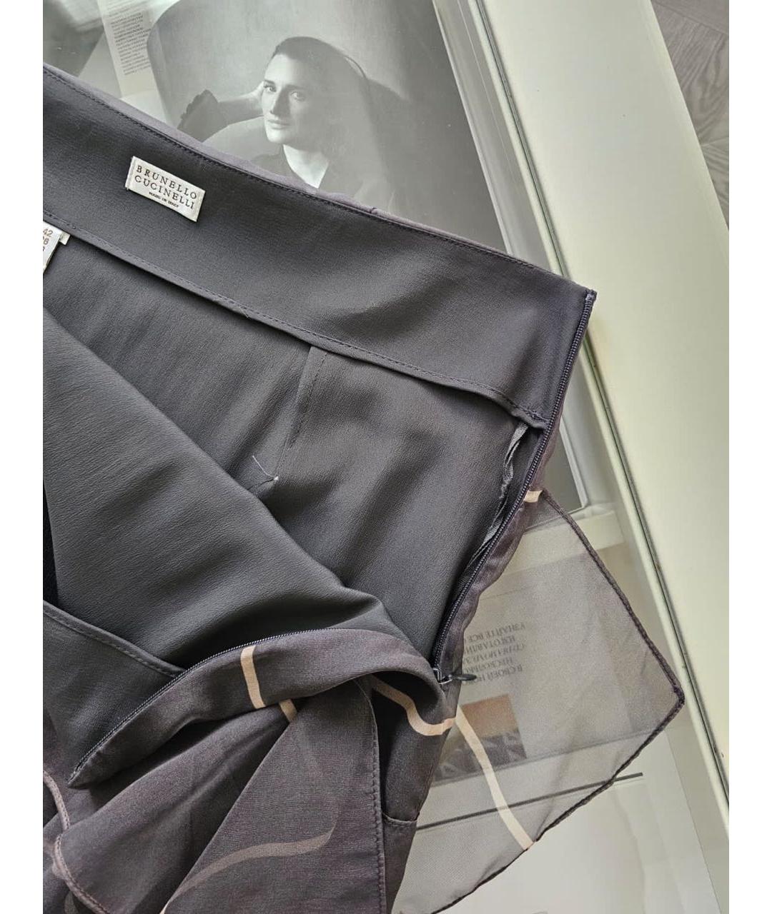 BRUNELLO CUCINELLI Серая юбка макси, фото 7