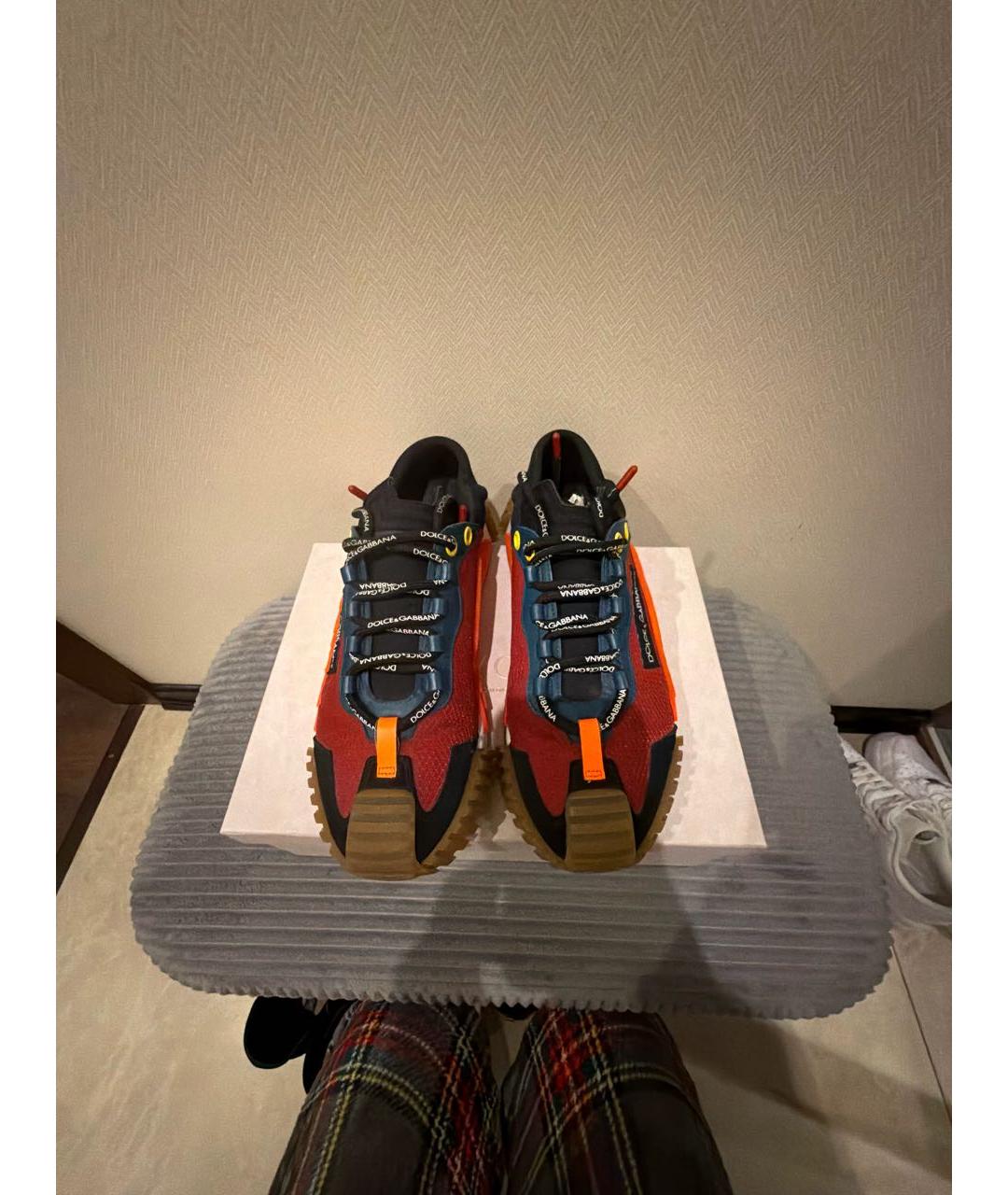 DOLCE&GABBANA Мульти текстильные низкие кроссовки / кеды, фото 2