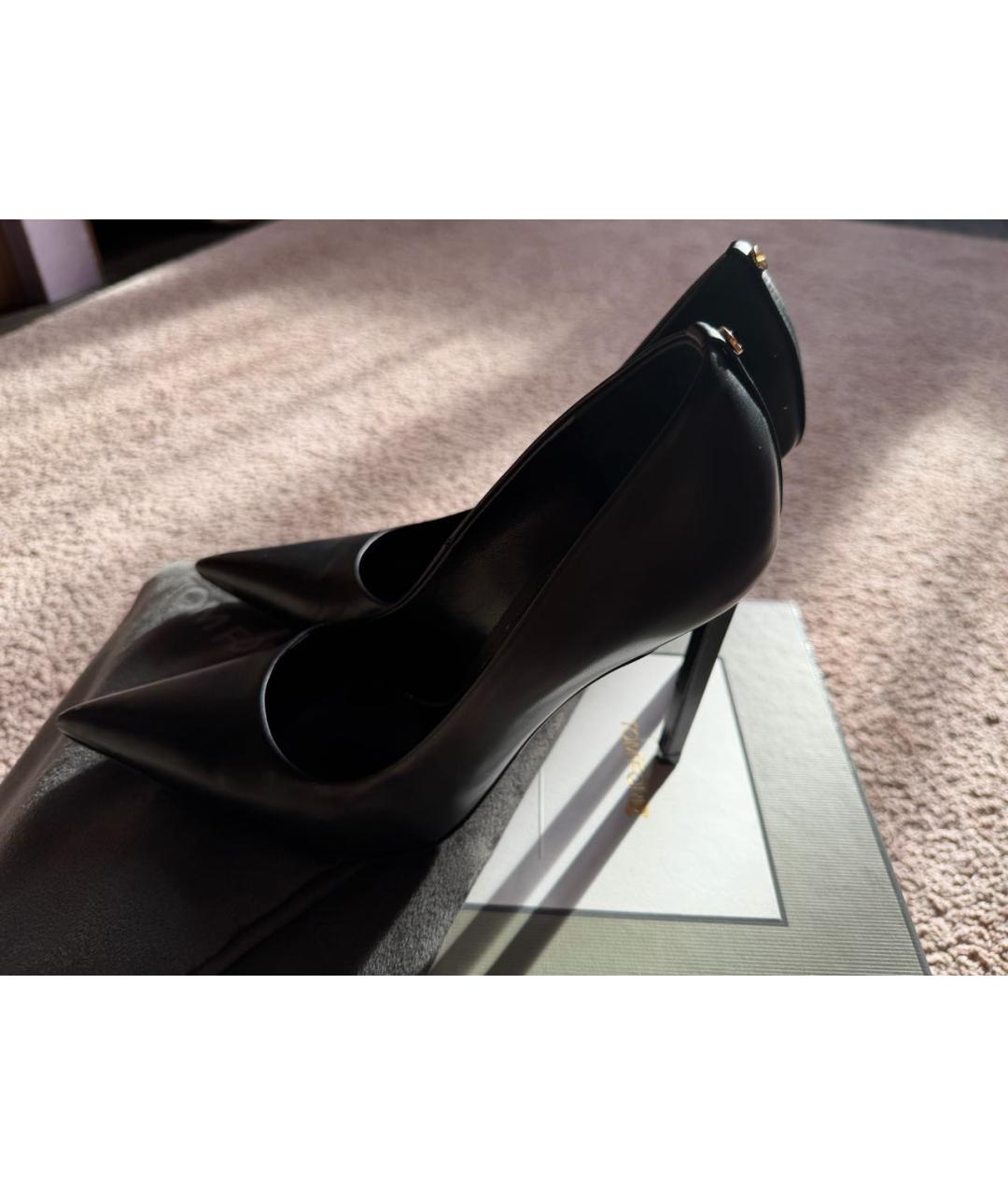 TOM FORD Черные кожаные туфли, фото 6