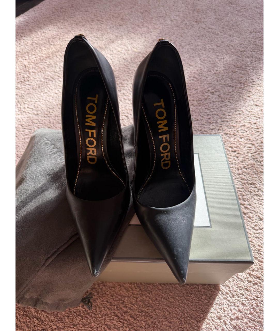 TOM FORD Черные кожаные туфли, фото 2