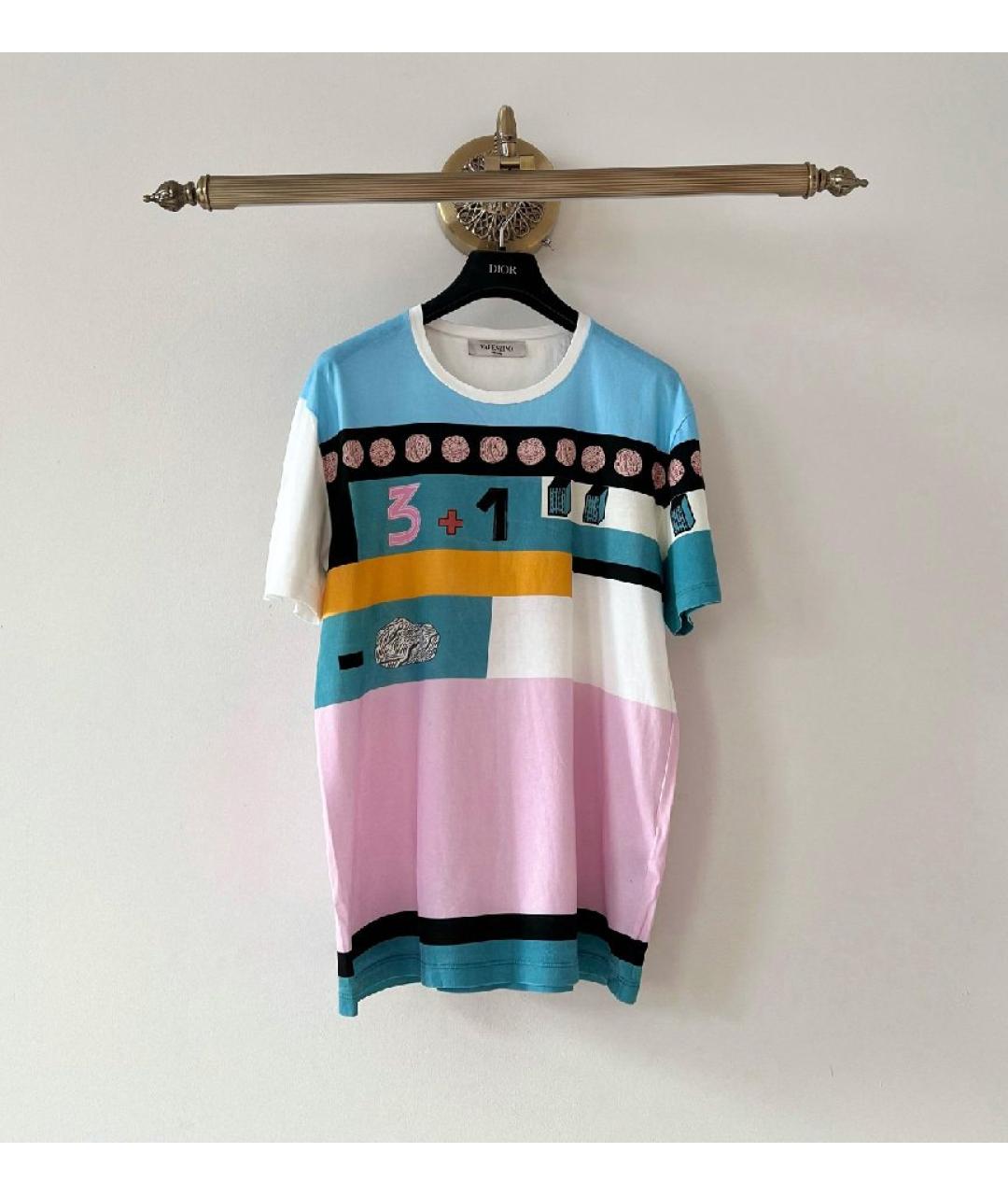 VALENTINO Мульти хлопковая футболка, фото 9
