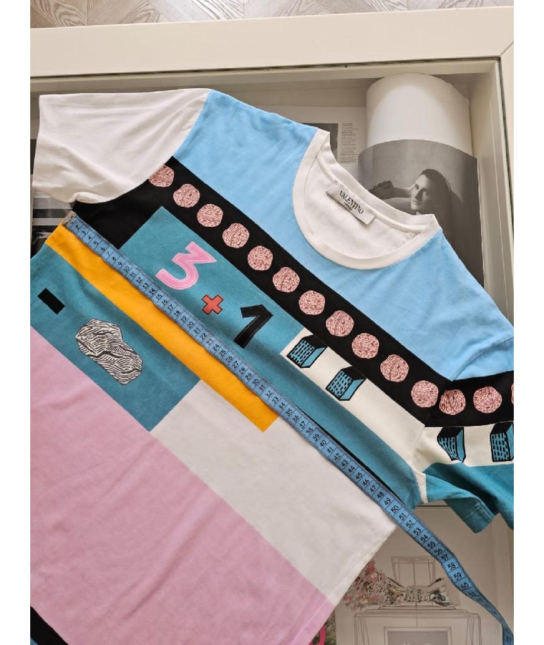 VALENTINO Мульти хлопковая футболка, фото 3