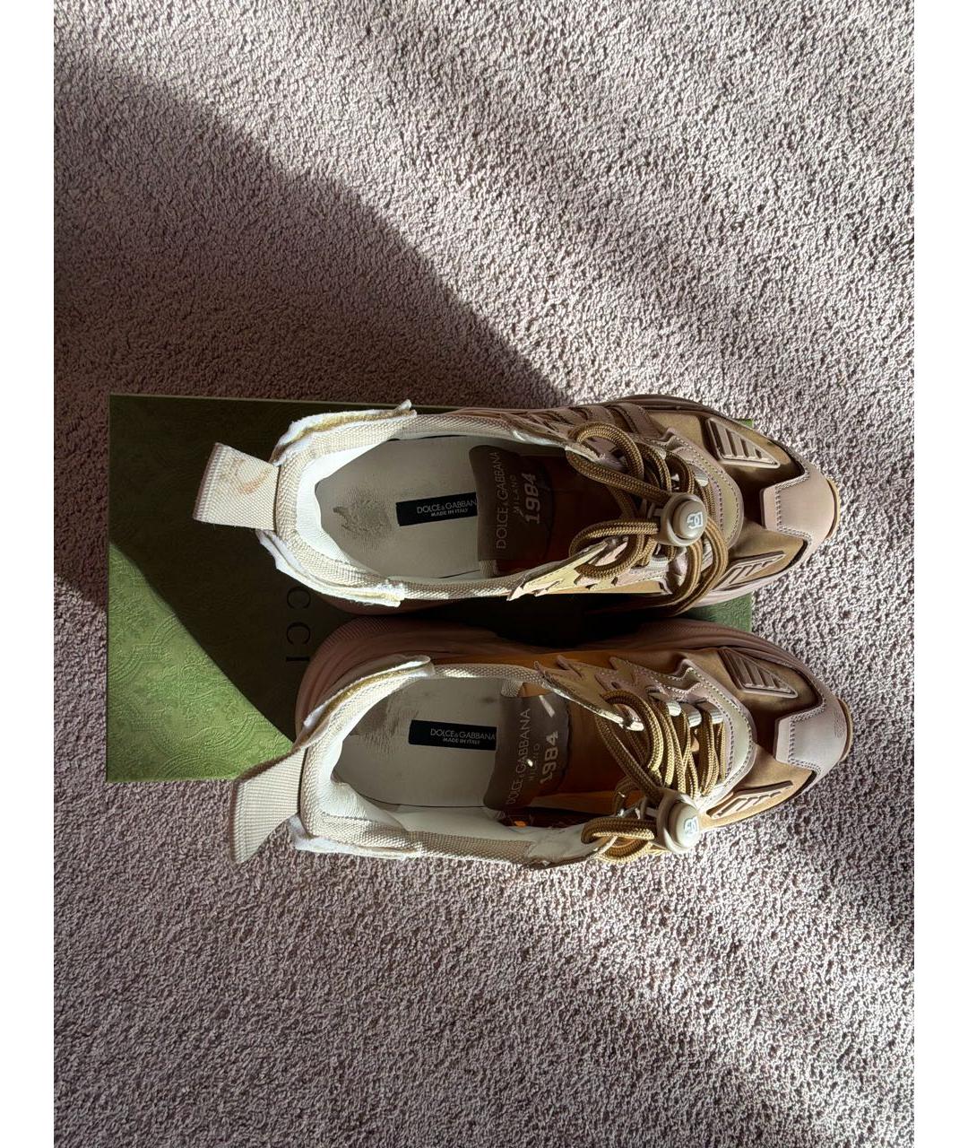 DOLCE&GABBANA Бежевые кроссовки, фото 5