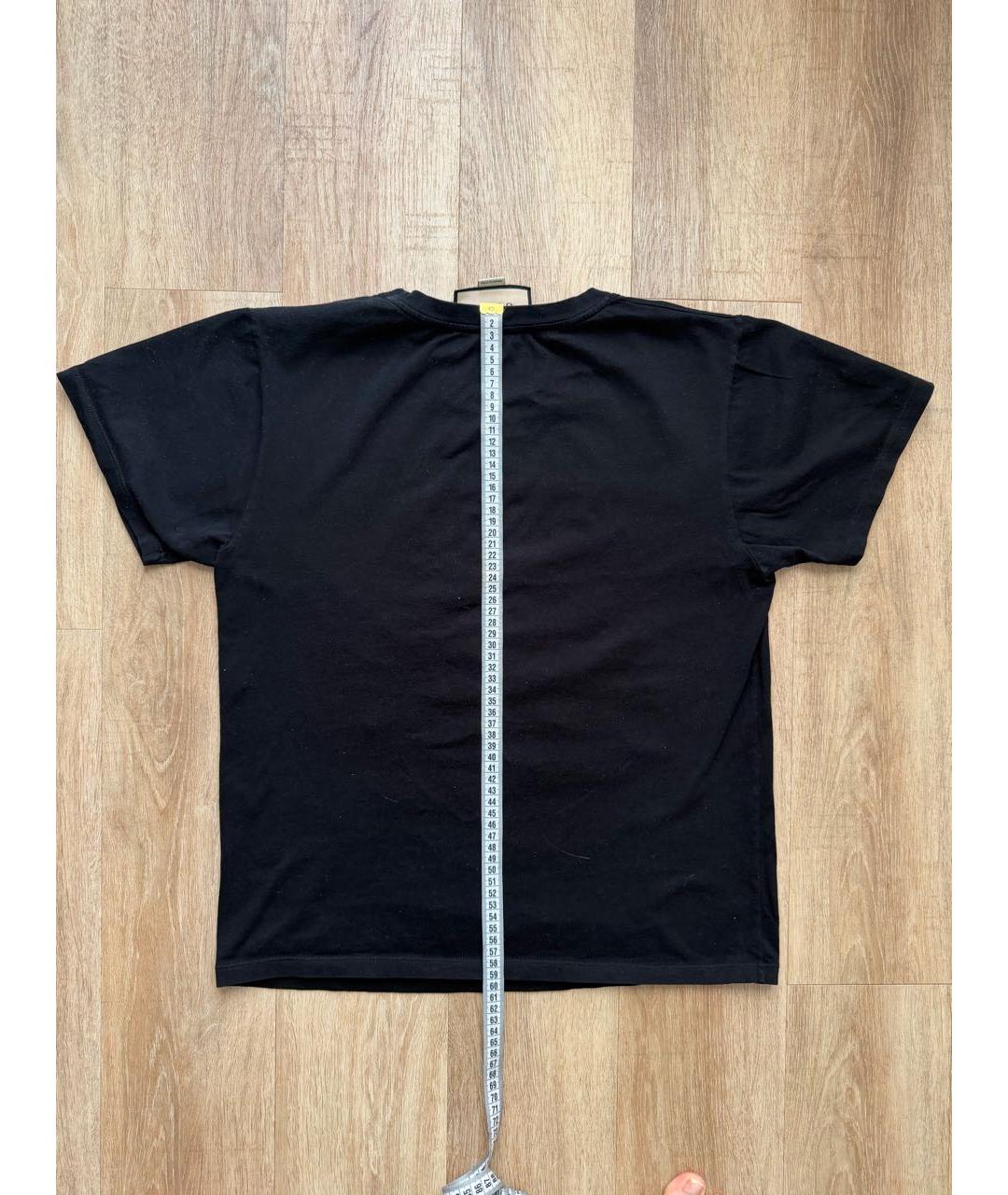 GUCCI Черная хлопковая футболка, фото 2