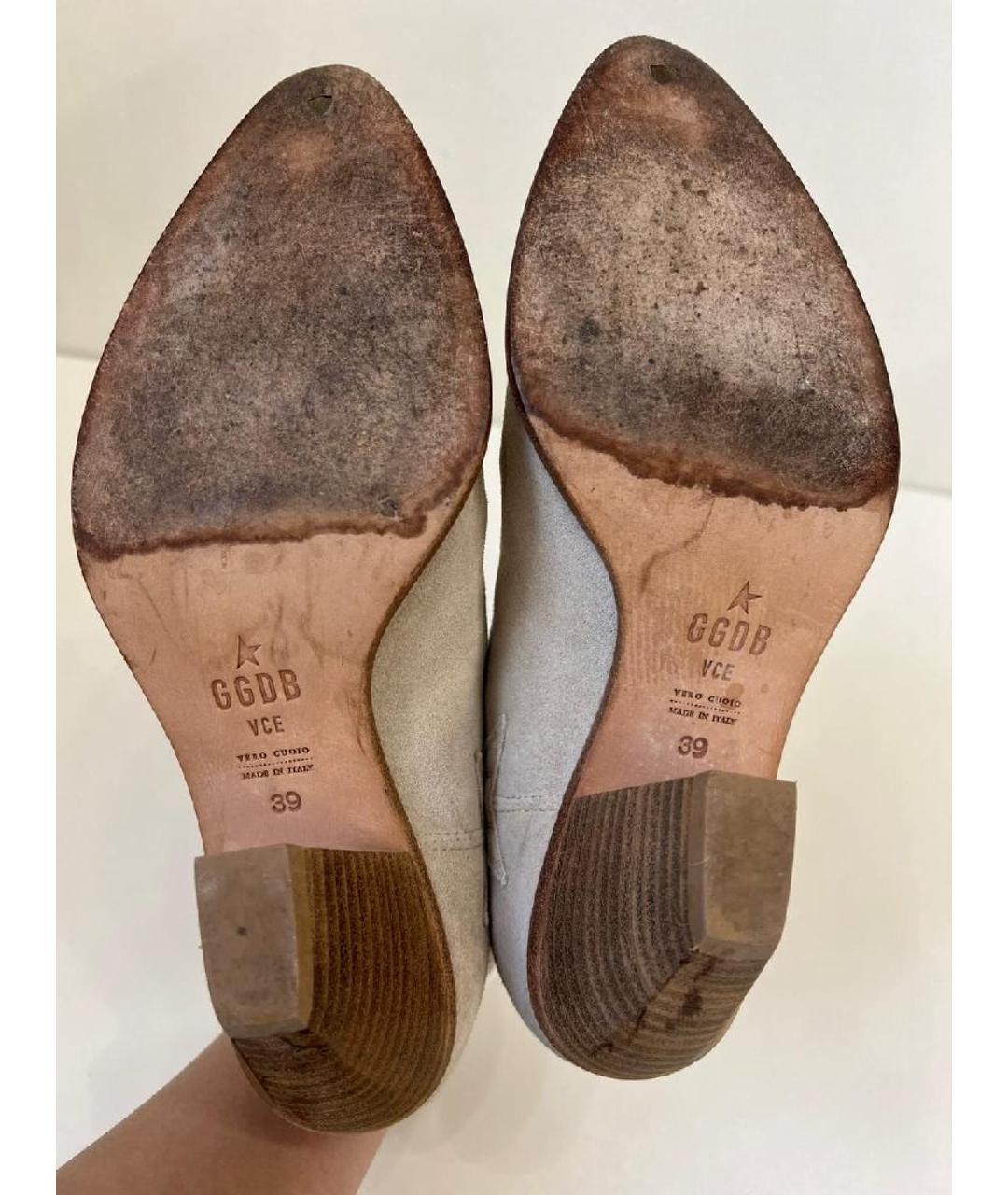 GOLDEN GOOSE DELUXE BRAND Серые замшевые ботильоны, фото 5