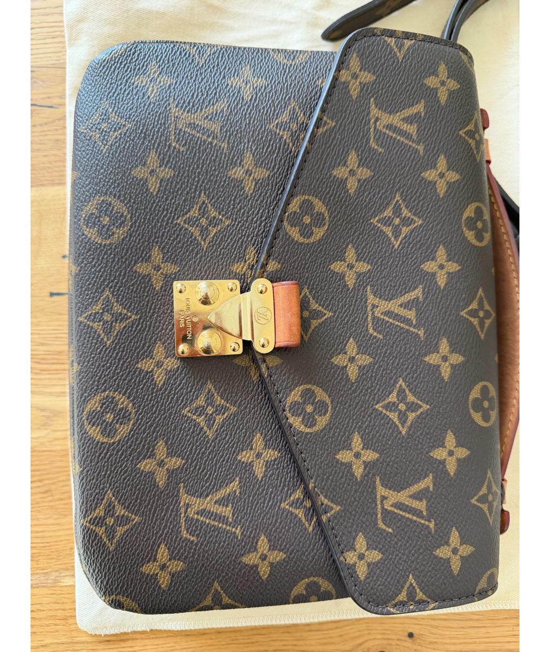 LOUIS VUITTON Коричневая сумка с короткими ручками, фото 2