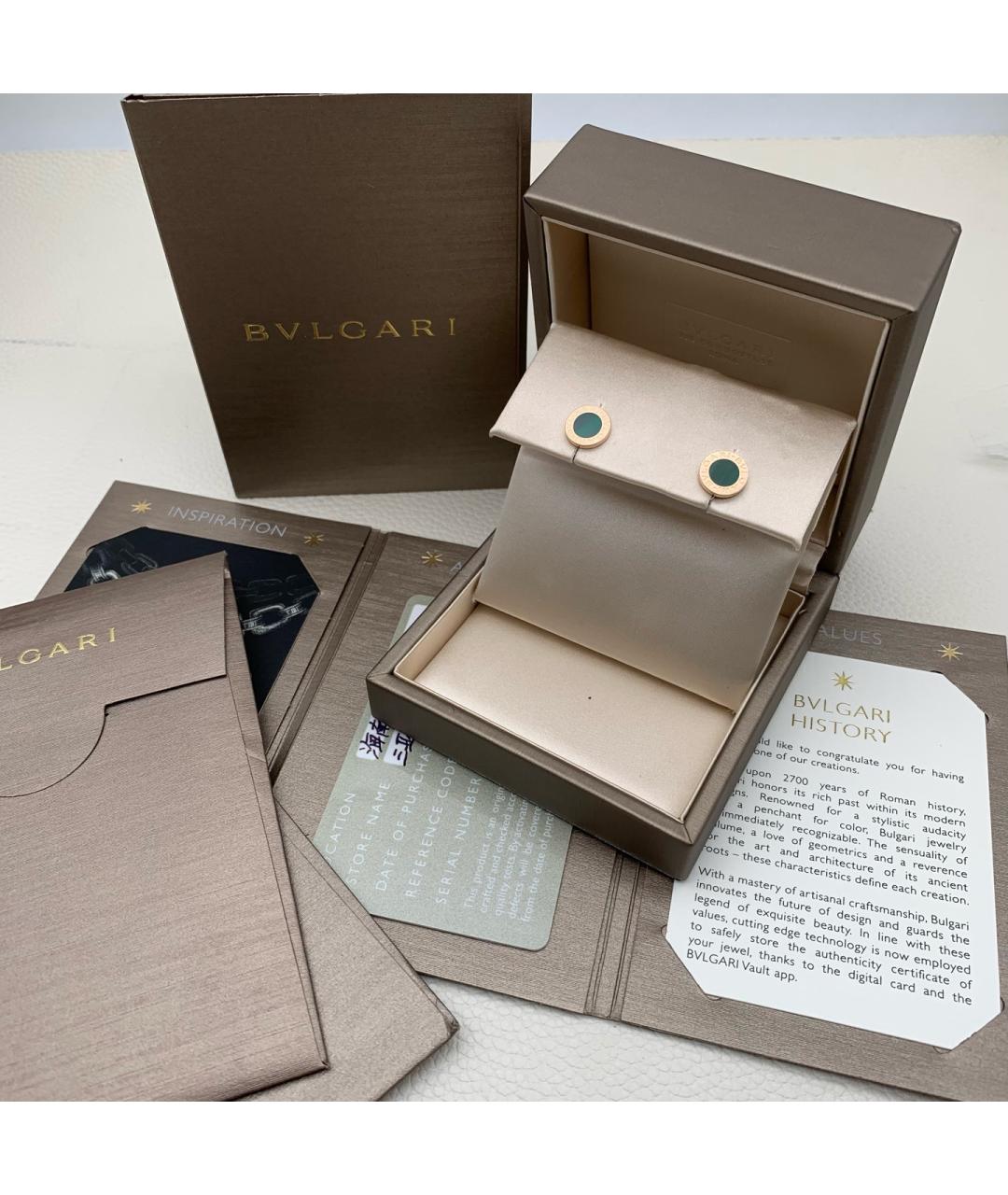 BVLGARI Золотые серьги из розового золота, фото 2