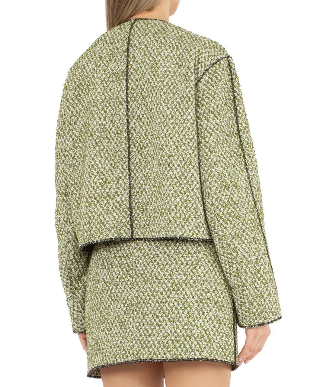 PHILOSOPHY DI LORENZO SERAFINI Зеленый хлопковый жакет/пиджак, фото 2