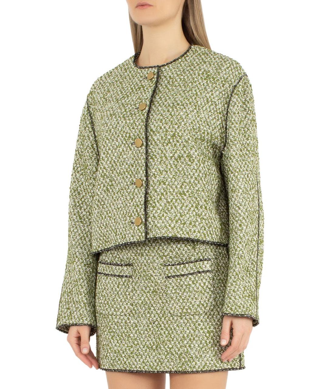 PHILOSOPHY DI LORENZO SERAFINI Зеленый хлопковый жакет/пиджак, фото 3