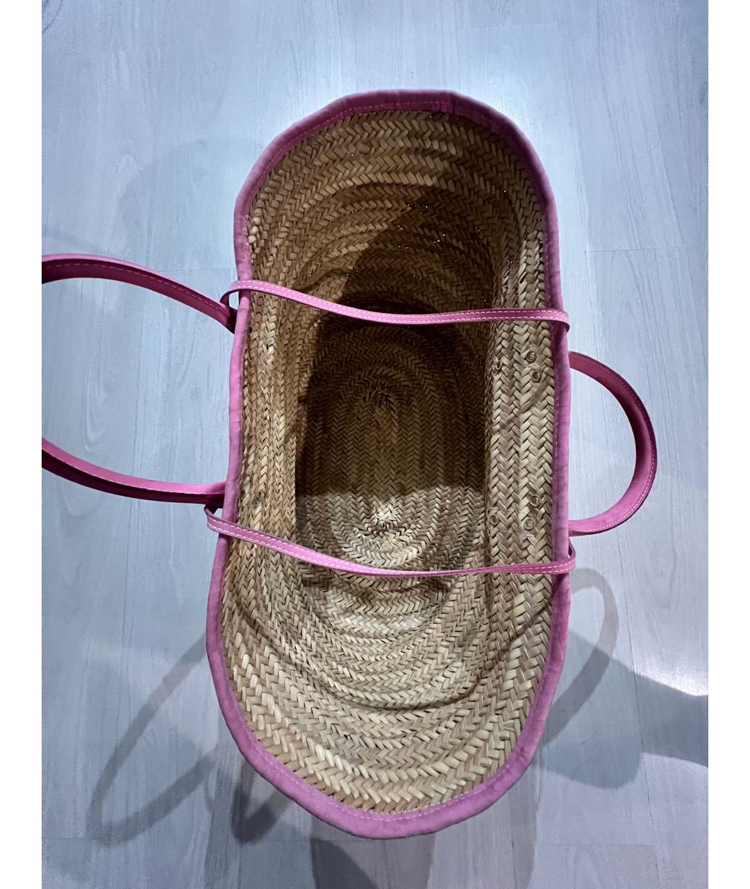 JACQUEMUS Бежевая пелетеная пляжная сумка, фото 3