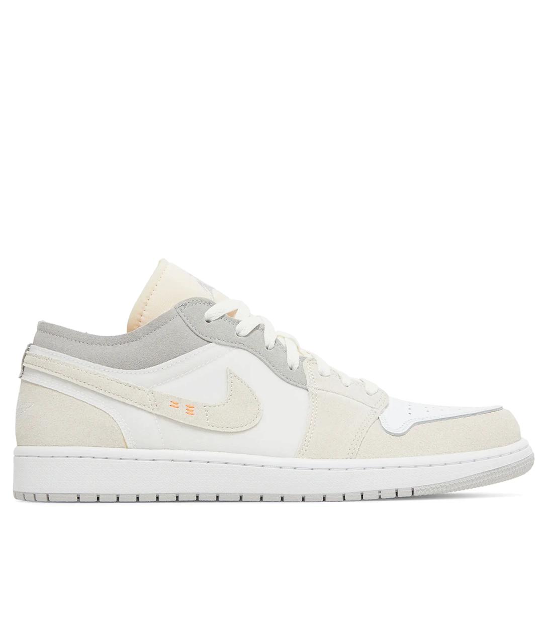 JORDAN Бежевые кожаные низкие кроссовки / кеды, фото 1