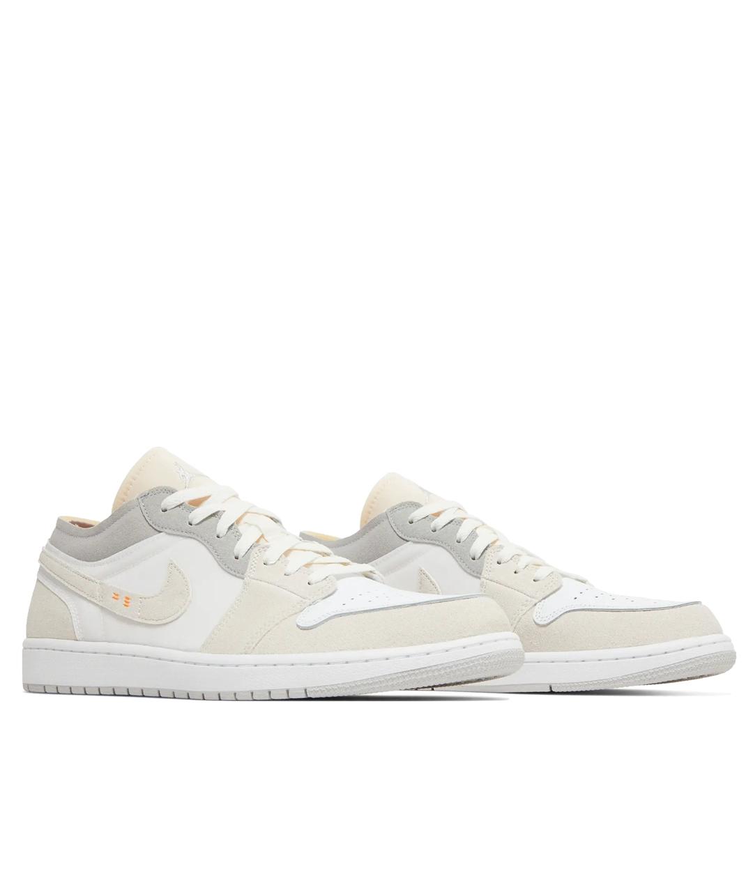 JORDAN Бежевые кожаные низкие кроссовки / кеды, фото 2