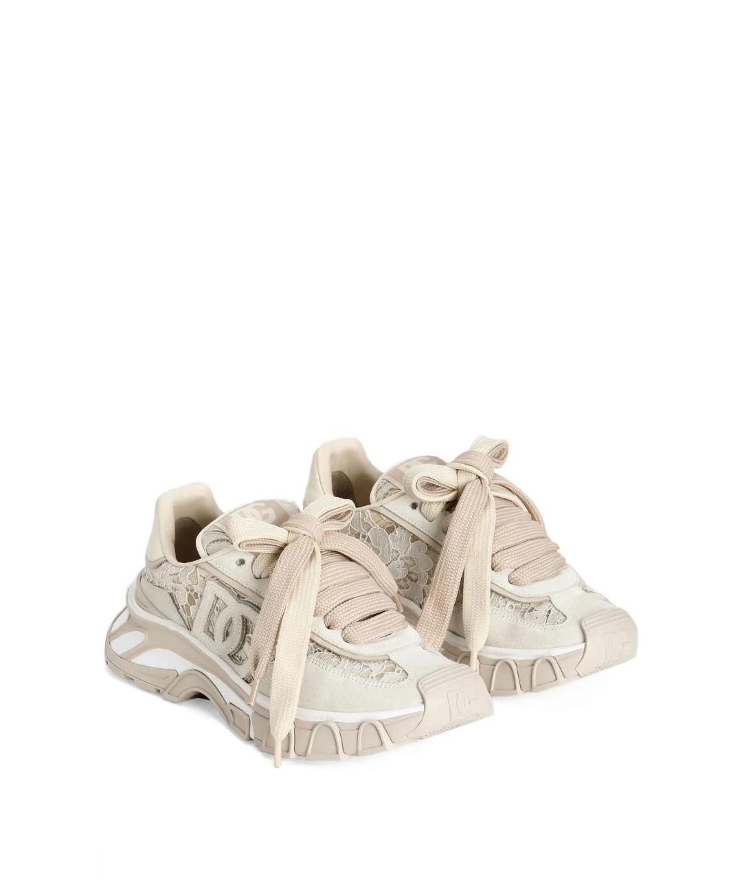 DOLCE&GABBANA Бежевые кроссовки, фото 2