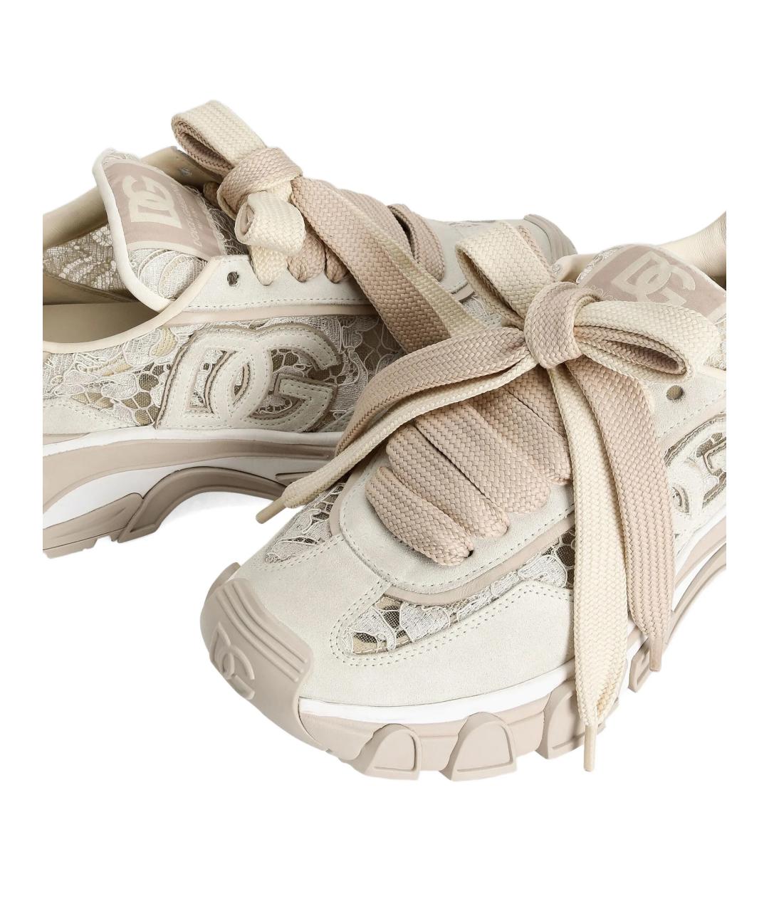 DOLCE&GABBANA Бежевые кроссовки, фото 4